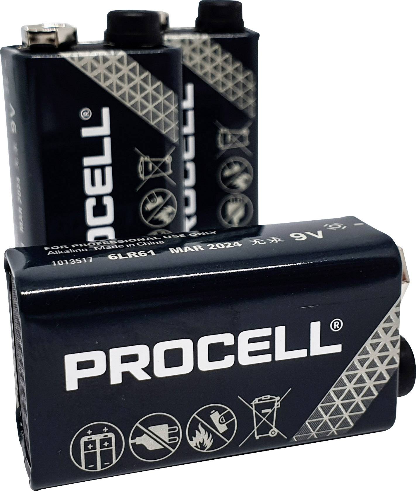 Duracell Procell Industrial 9V Block-Batterie Alkali-Mangan 9V 10St.