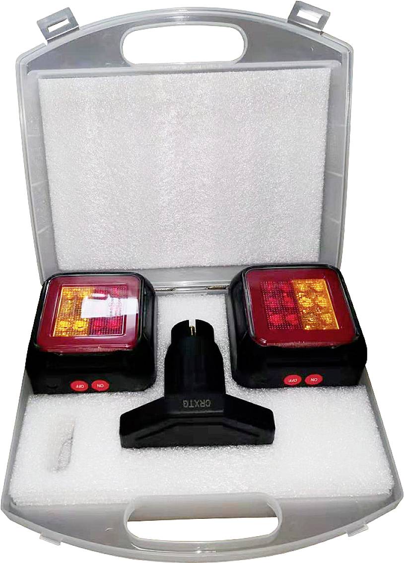 Berger & Schröter Beleuchtungssatz 7-polig Bremslicht, Blinker, Rückleuchte 12 V Rot, Orange, Schwarz inkl. Magnethalter