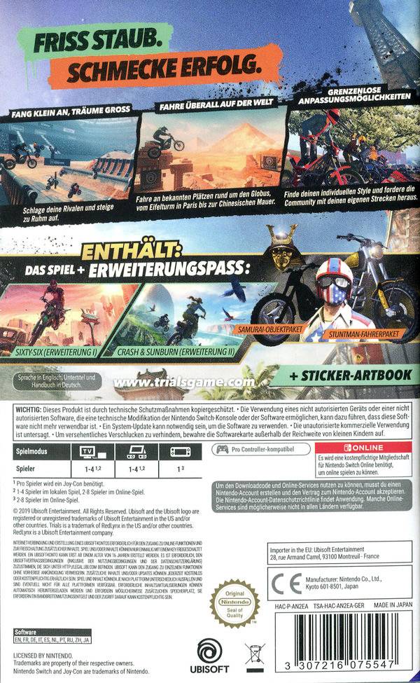 Trials Rising Nintendo Switch USK: 12