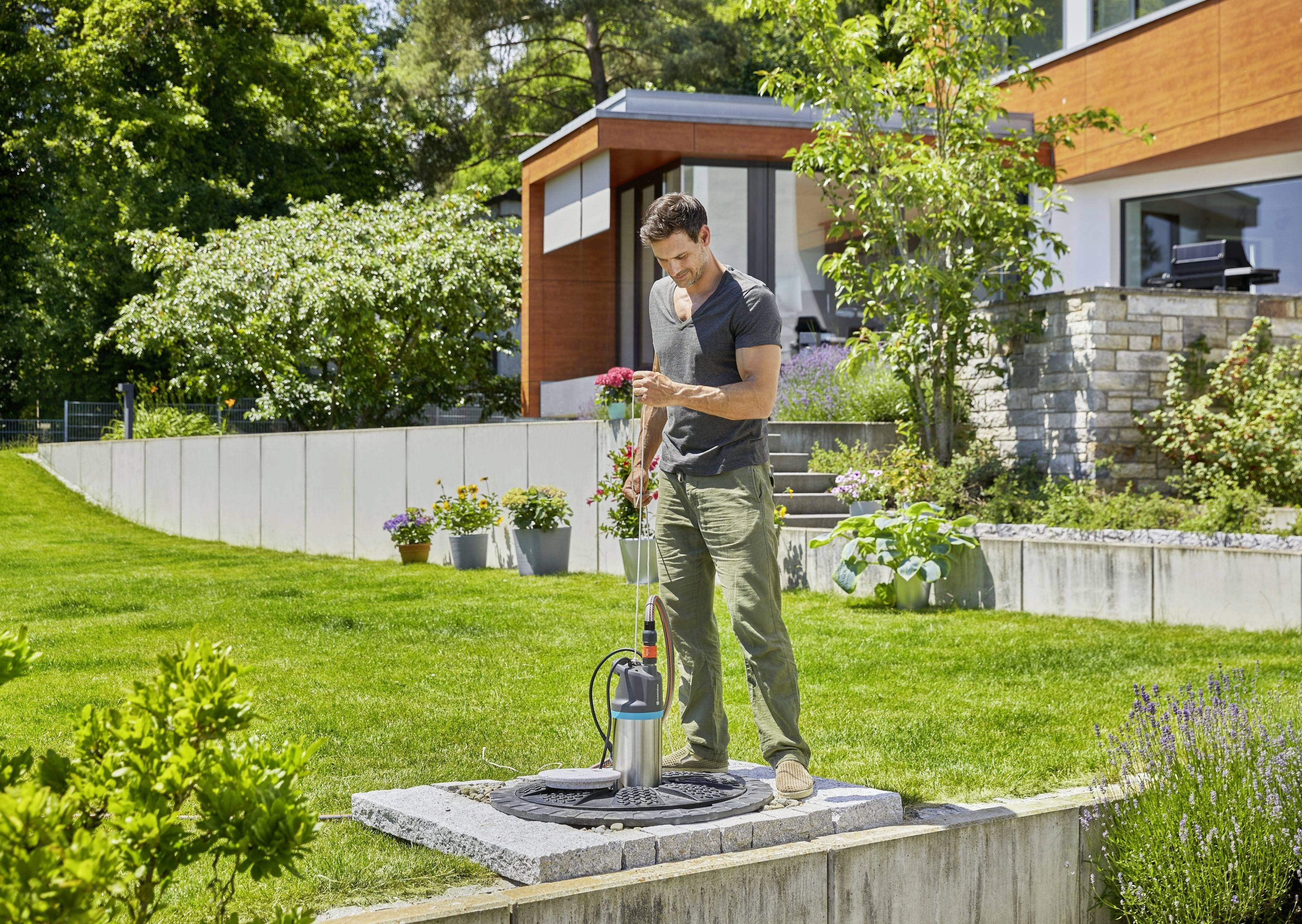 GARDENA 01768-20 5900/4 inox Tauchdruck-Pumpe 5900 l/h 35m