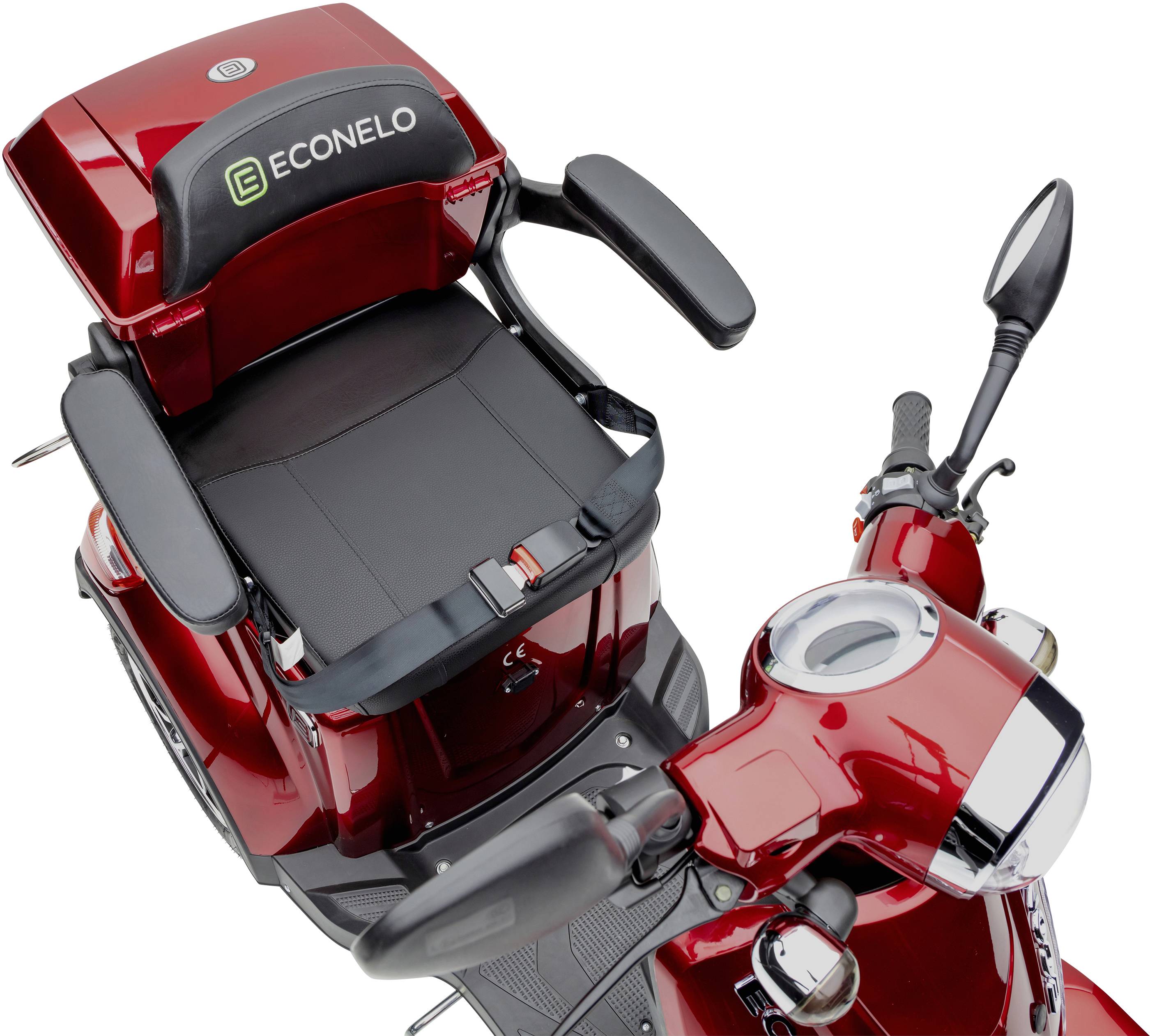 ECONELO J4000 E-Scooter Rot Blei-Gel 20Ah Straßenzulassung: Deutschland