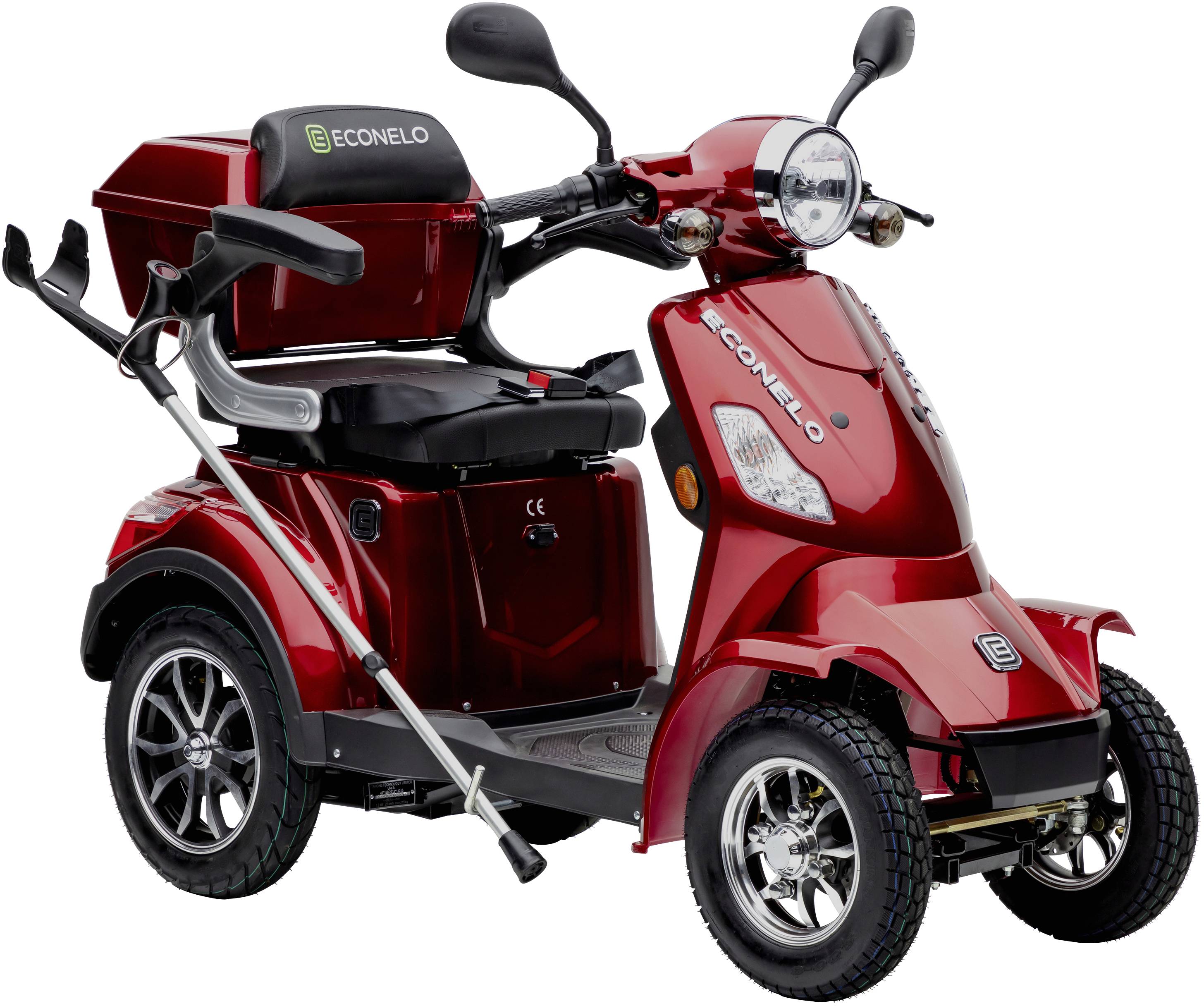 ECONELO J4000 E-Scooter Rot Blei-Gel 20Ah Straßenzulassung: Deutschland