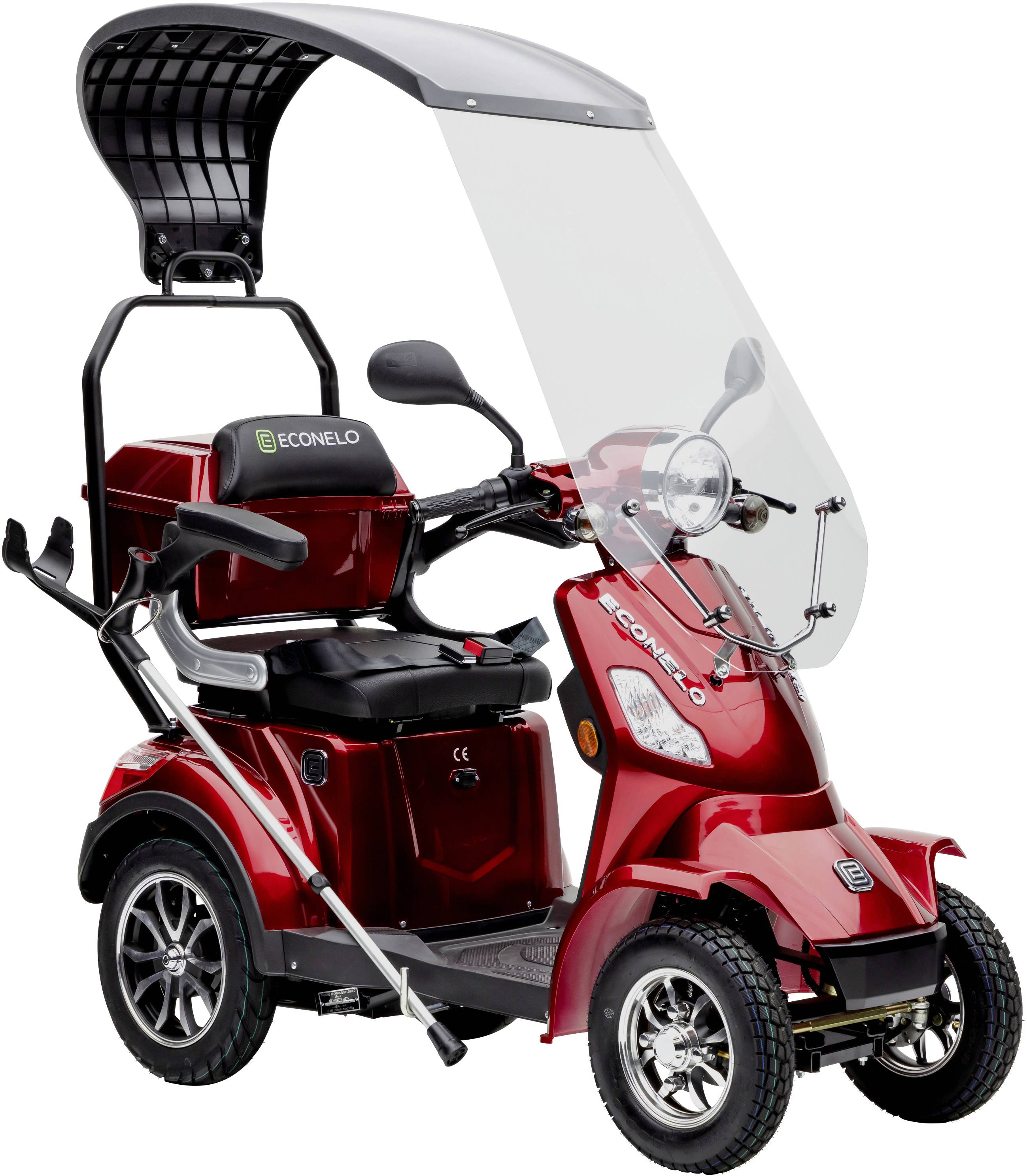 ECONELO JD4000 E-Scooter Rot Blei-Gel 60V 20Ah Straßenzulassung: Deutschland