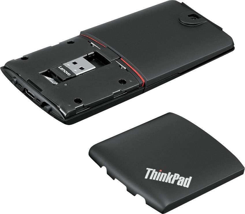 Lenovo ThinkPad X1 Maus Bluetooth® Optisch Anthrazit 4 Tasten 1600 dpi Faltbar, Flexibel