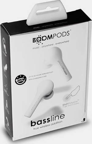 Boompods Bassline In Ear Kopfhörer Bluetooth® Weiß Headset, Magnetisch, Touch-Steuerung