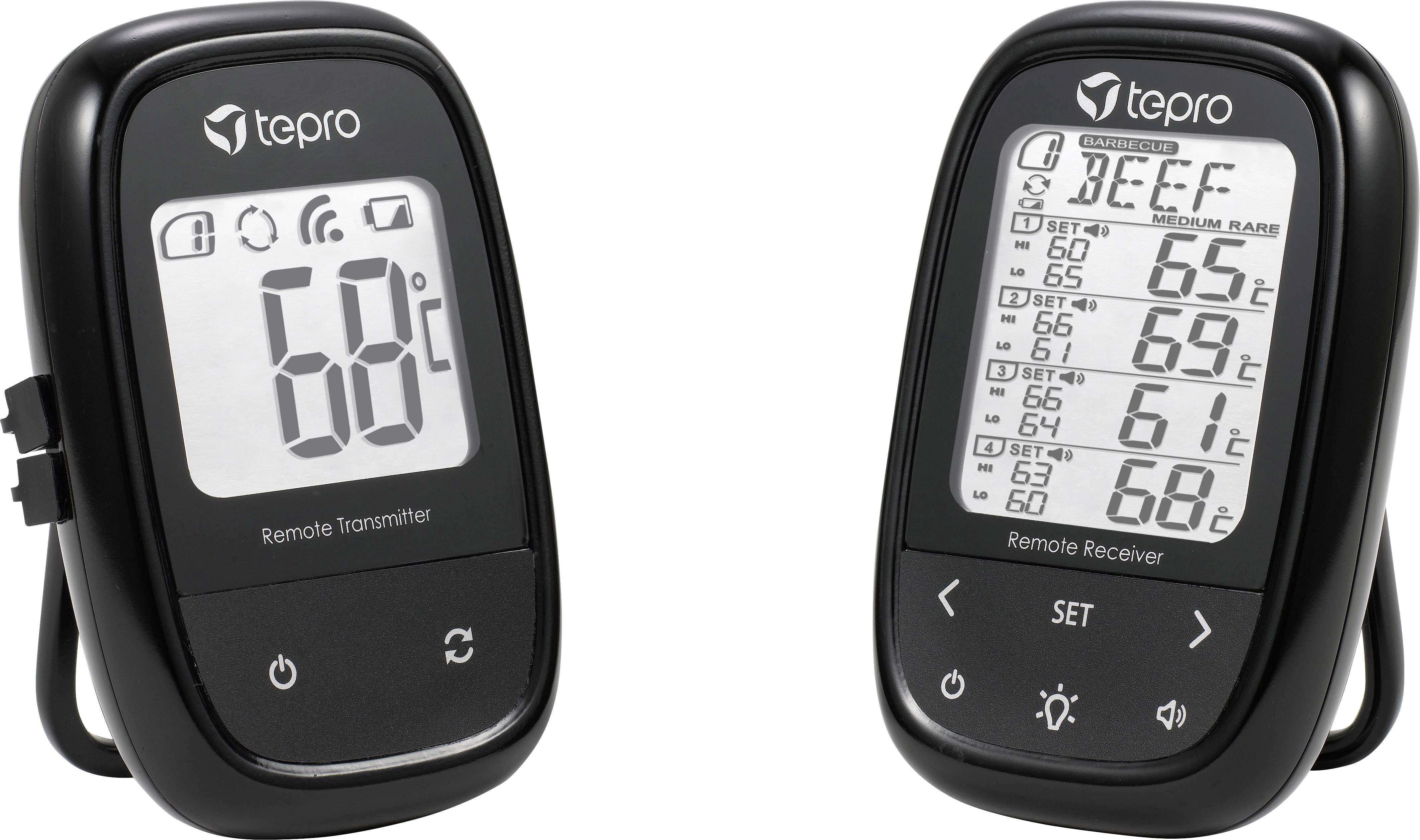 Tepro Garten Grillthermometer Schwarz