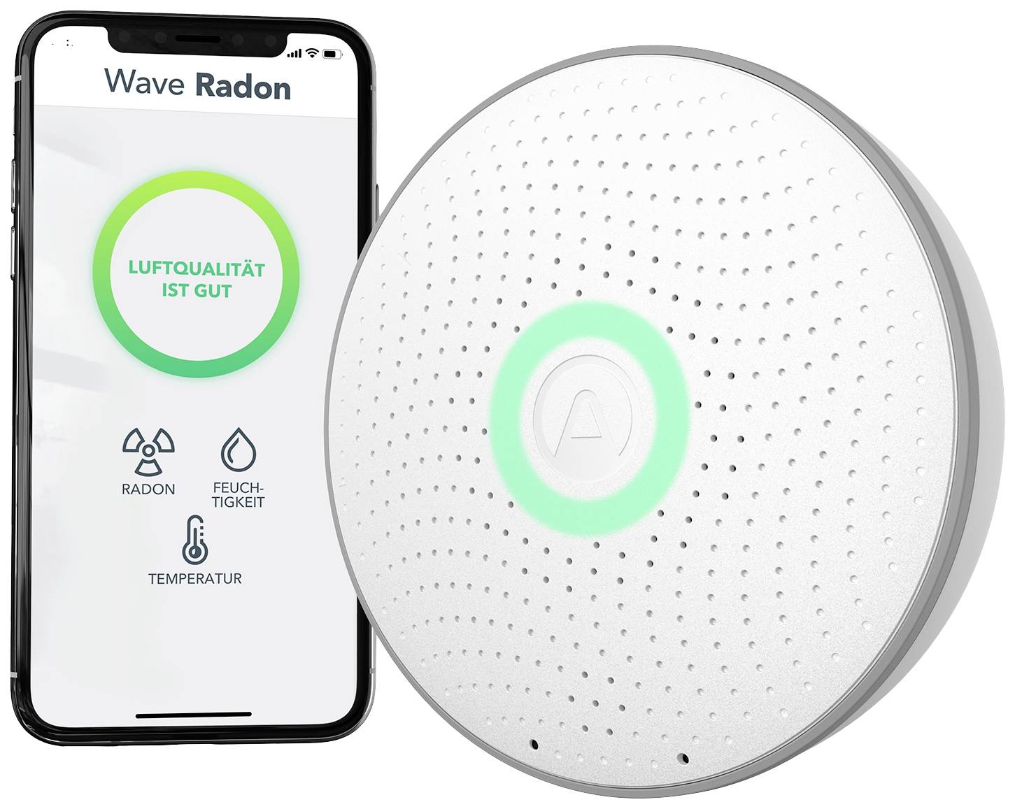 Airthings Airthings Wave (2. Gen) Gasmelder batteriebetrieben detektiert Radon
