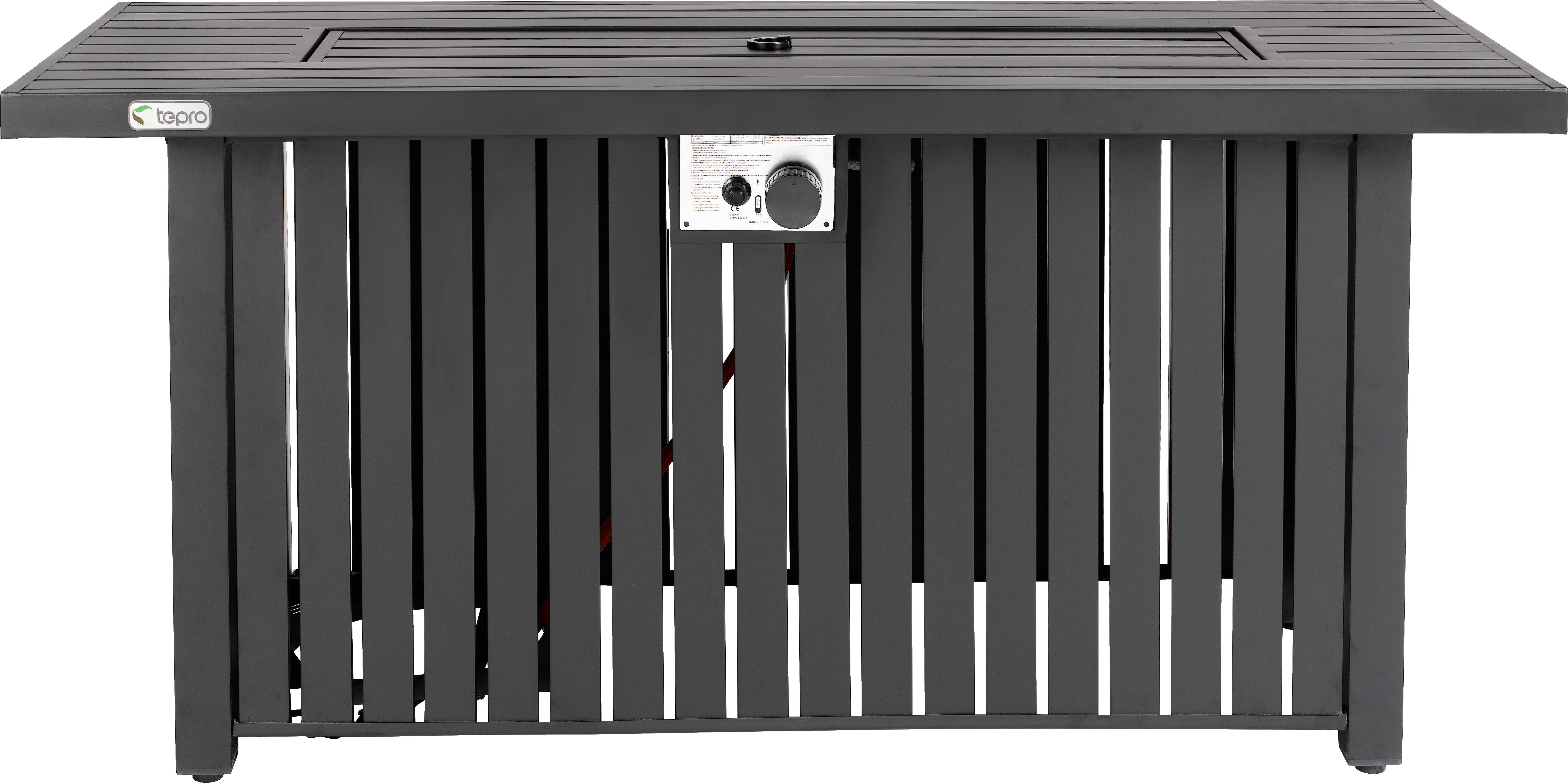 tepro Garten Topeka XL Gas Feuerstelle Schwarz
