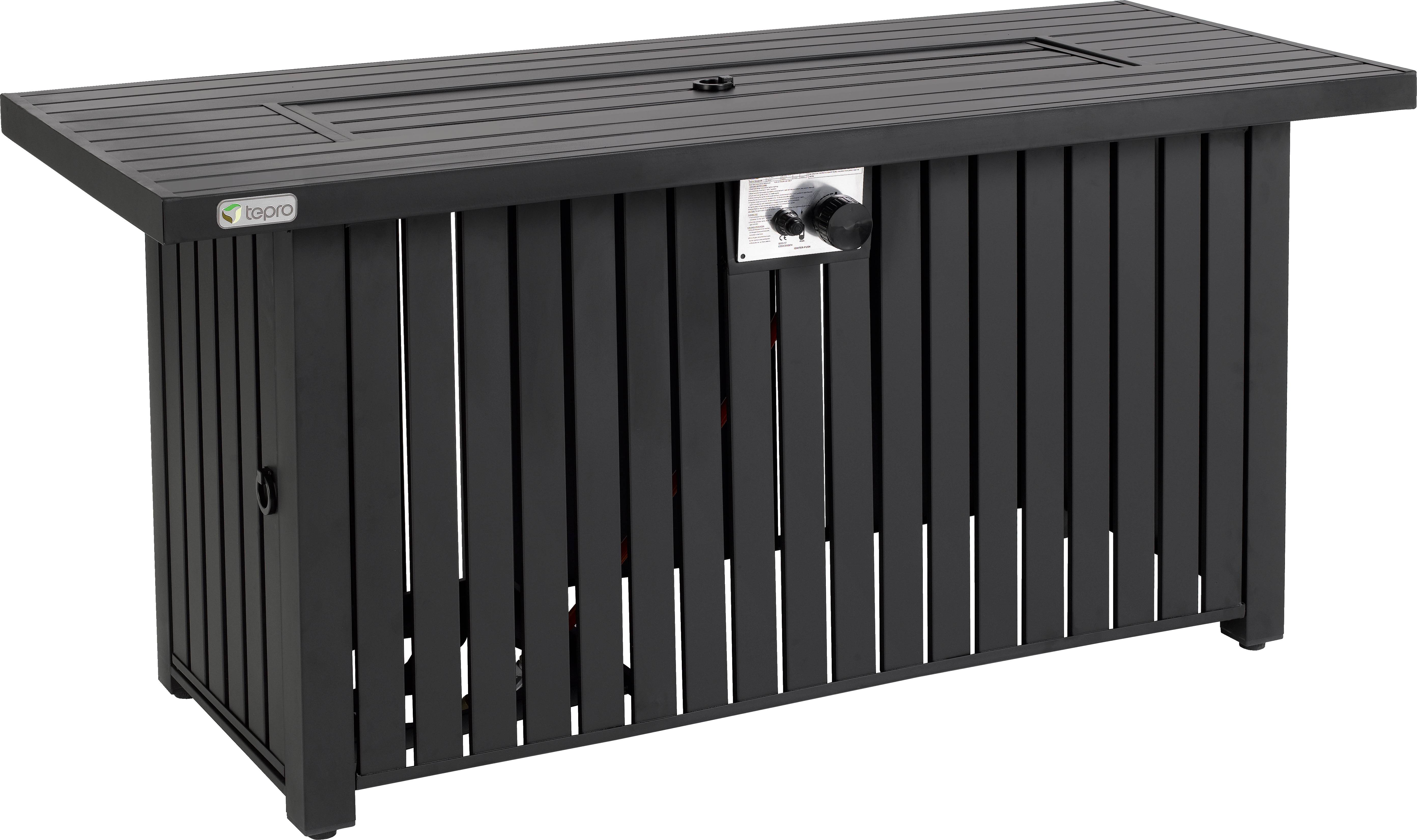 tepro Garten Topeka XL Gas Feuerstelle Schwarz