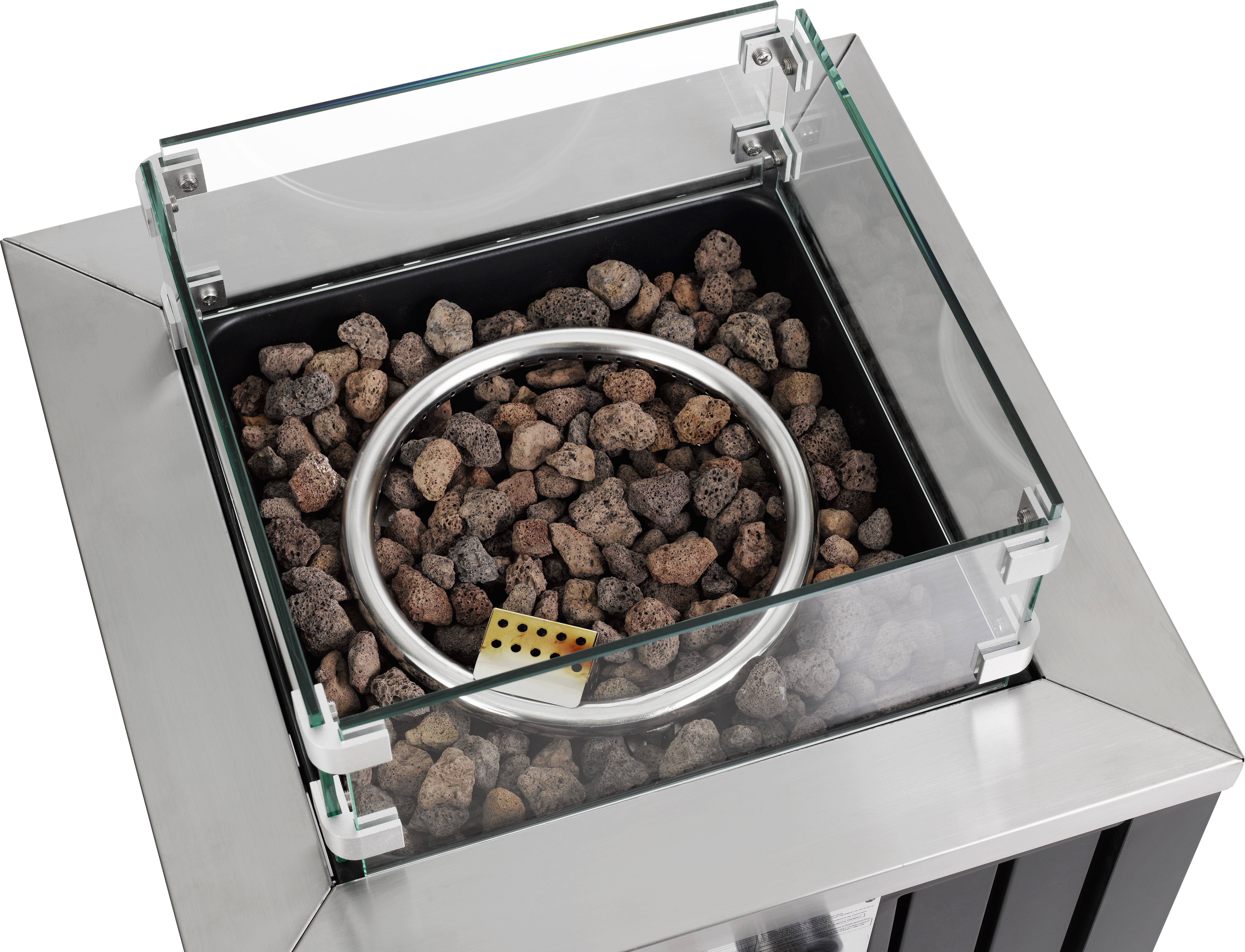 tepro Garten Topeka XL Gas Feuerstelle Schwarz