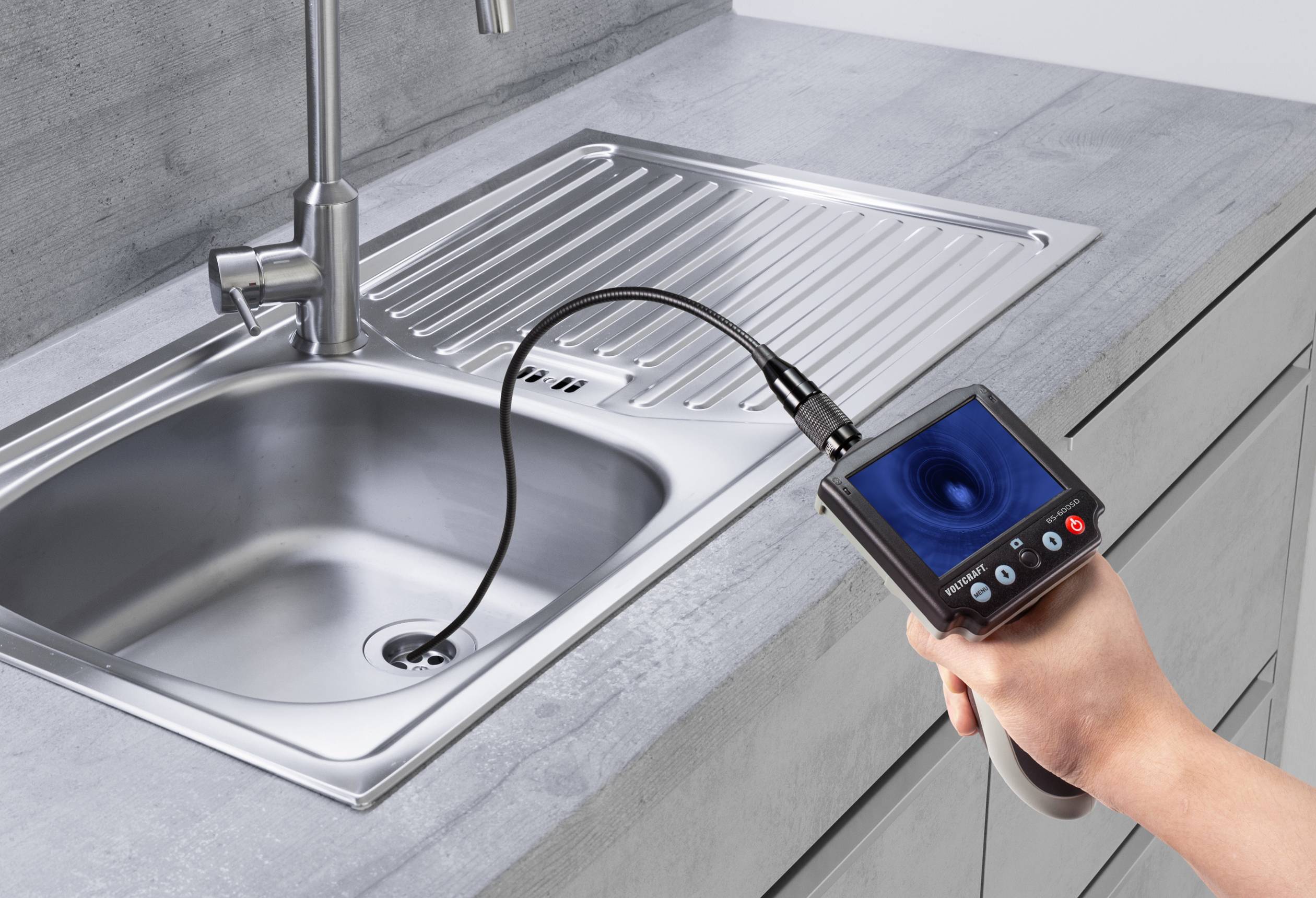 VOLTCRAFT VC-11254710 Endoskop Sonden-Ø: 8mm Sonden-Länge: 5m