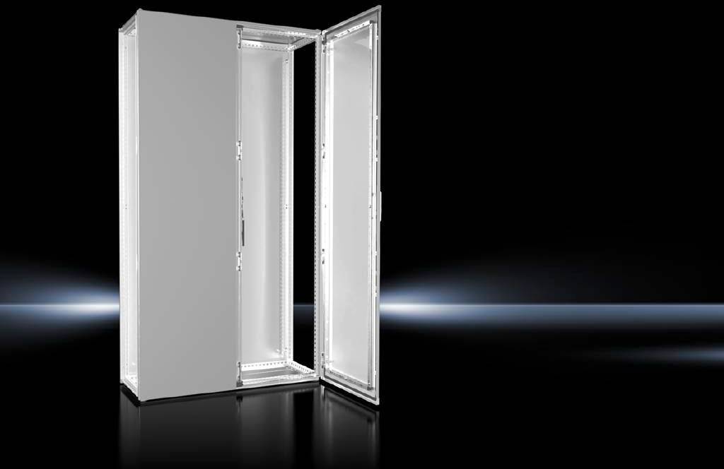 Rittal VX 9666.966 Schaltschrank 1100 x 2000 x 400 Stahlblech Lichtgrau (RAL 7035) 1St.