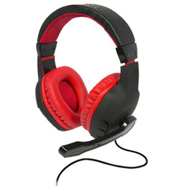 Konix DRAKKAR SKALD Gaming Over Ear Headset kabelgebunden Stereo Schwarz, Rot