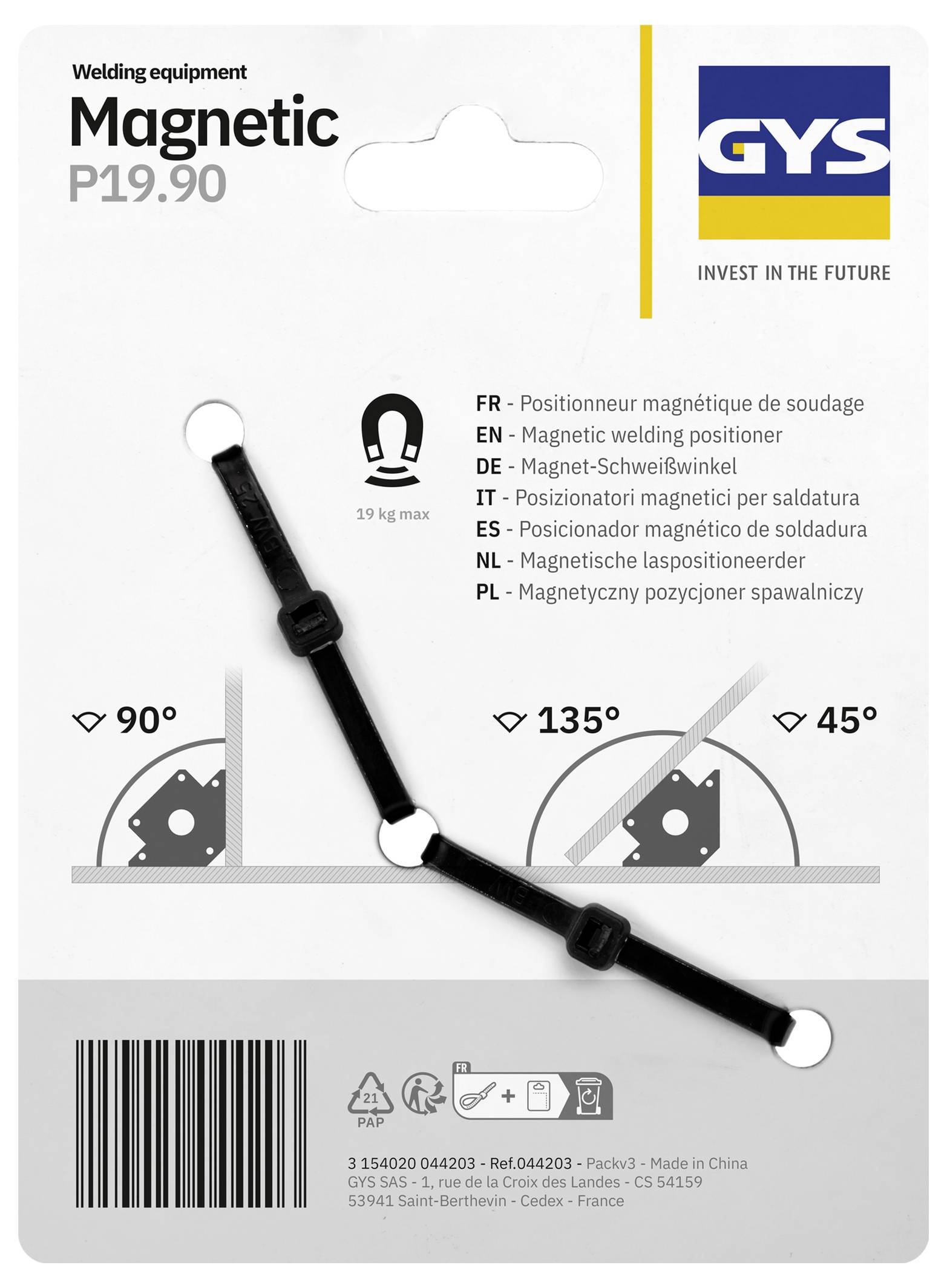 Toparc 044203 Magnet-Schweißwinkel MAGNETIC P19.90