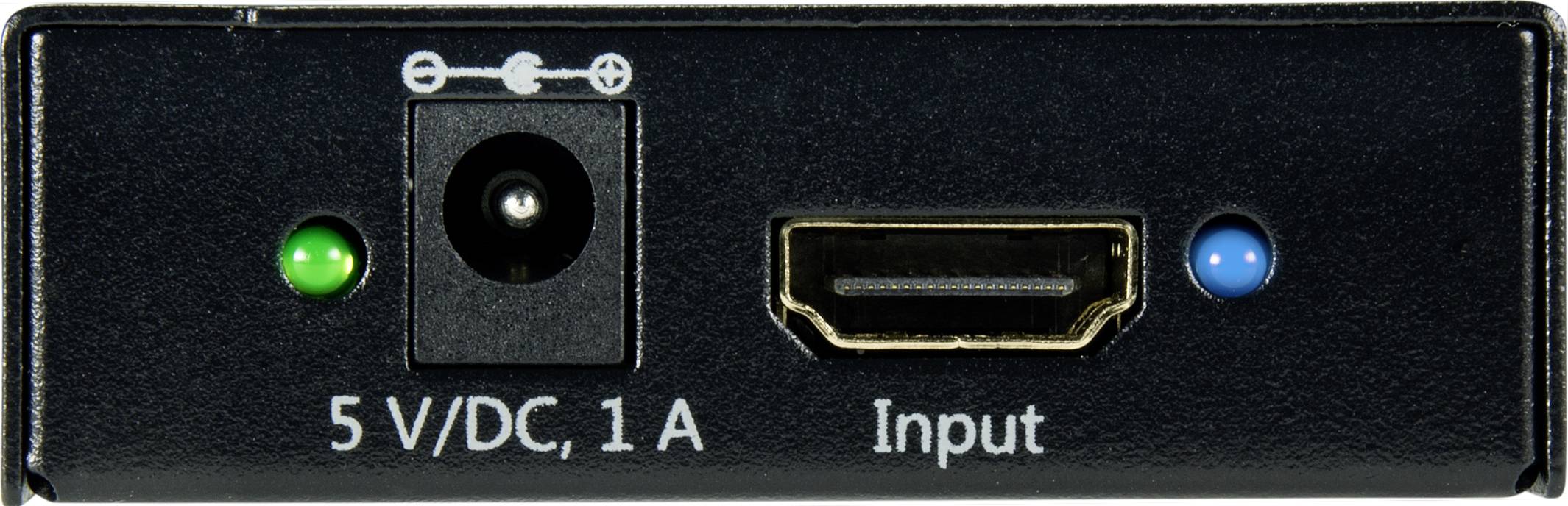 SpeaKa Professional SP-HDS-220 1+2 Port HDMI-Splitter Ultra HD-fähig 3840 x 2160 Pixel Schwarz