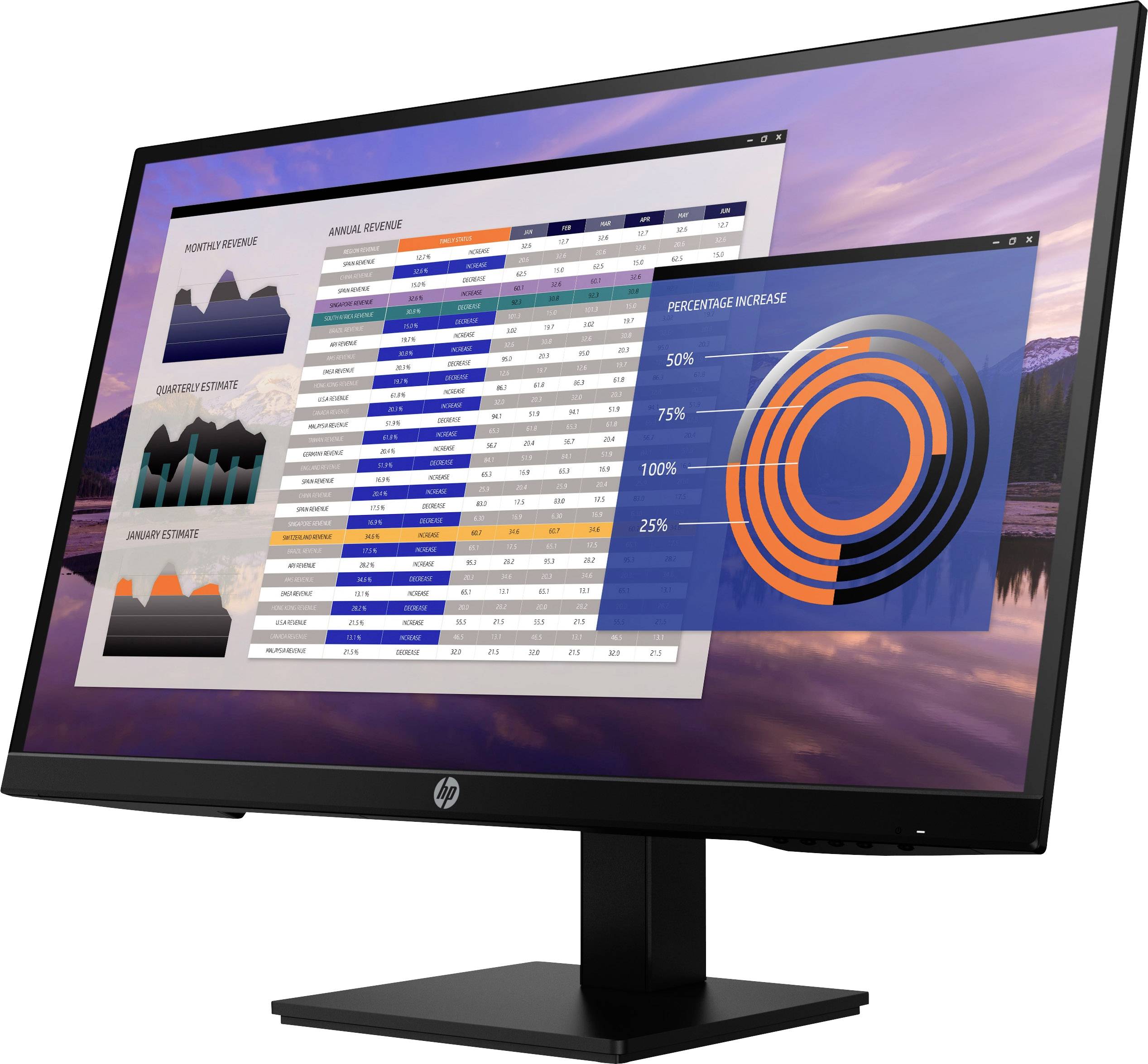 HP P27h G4 LED-Monitor EEK E (A - G) 68.6 cm (27 Zoll) 1920 x 1080 Pixel 16:9 5 ms DisplayPort, HDMI®, VGA IPS LED