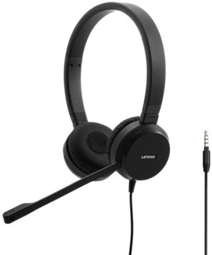 Lenovo Pro Wired Stereo VOIP PC-Headset 3.5mm Klinke, USB schnurgebunden On Ear Schwarz