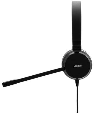 Lenovo Pro Wired Stereo VOIP On Ear Headset kabelgebunden Stereo Schwarz Mikrofon-Rauschunterdrückung Mikrofon-Stummschaltung Computer