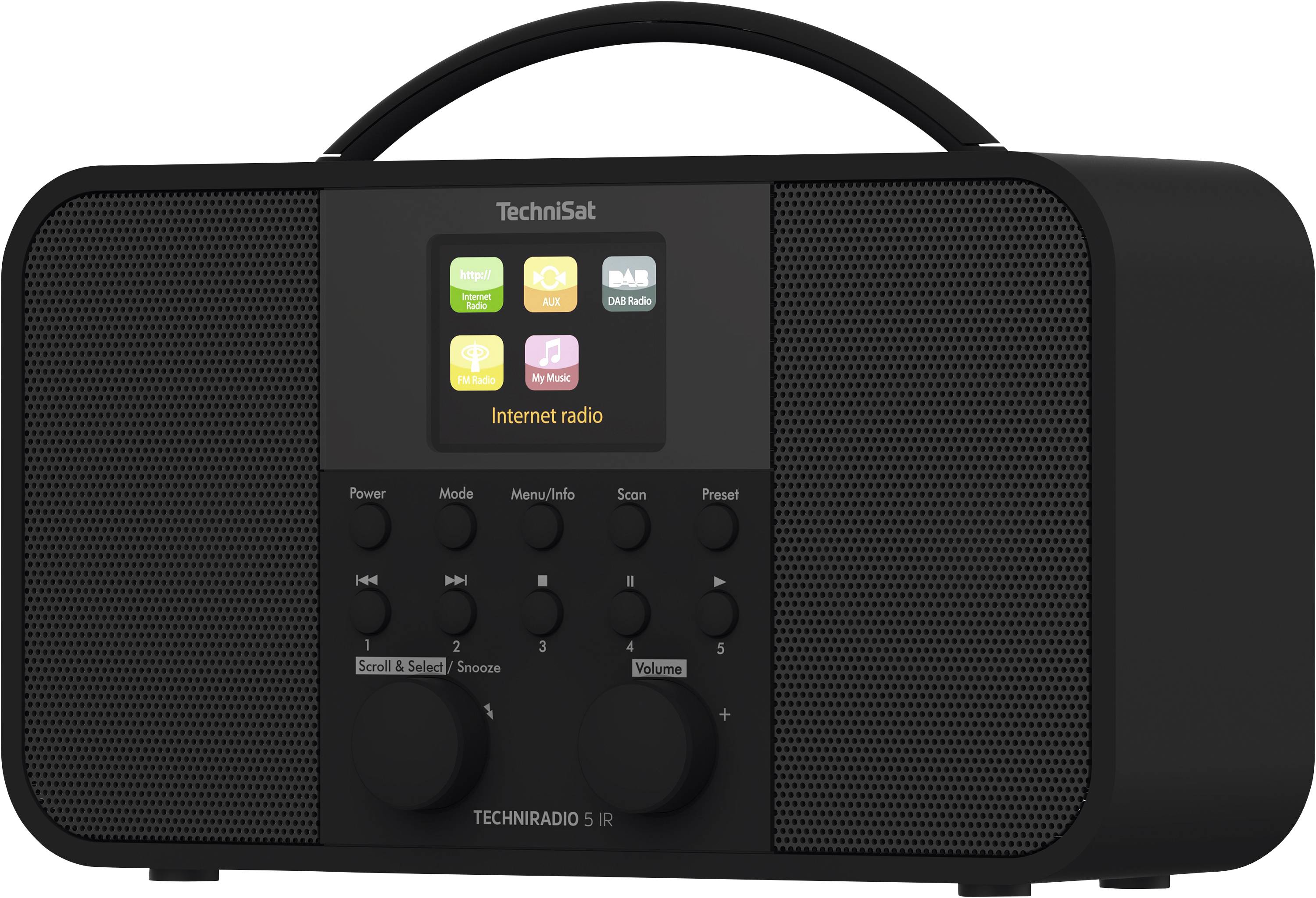 TechniSat TECHNIRADIO 5 IR Internet Tischradio Internet, DAB+, UKW WLAN Schwarz