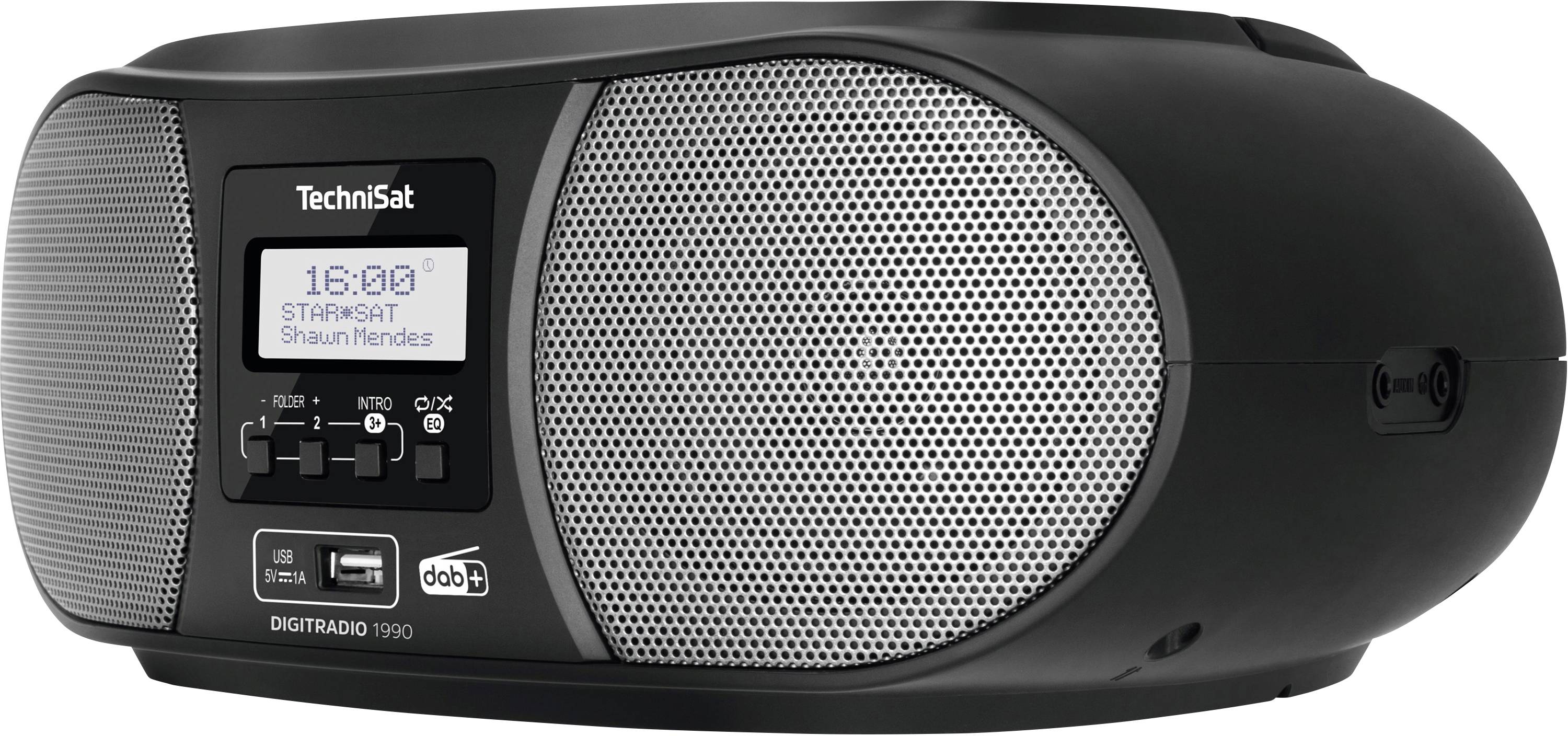 TechniSat DIGITRADIO 1990 CD-Radio DAB+, UKW AUX, Bluetooth®, CD, USB Akku-Ladefunktion, Weckfunkti