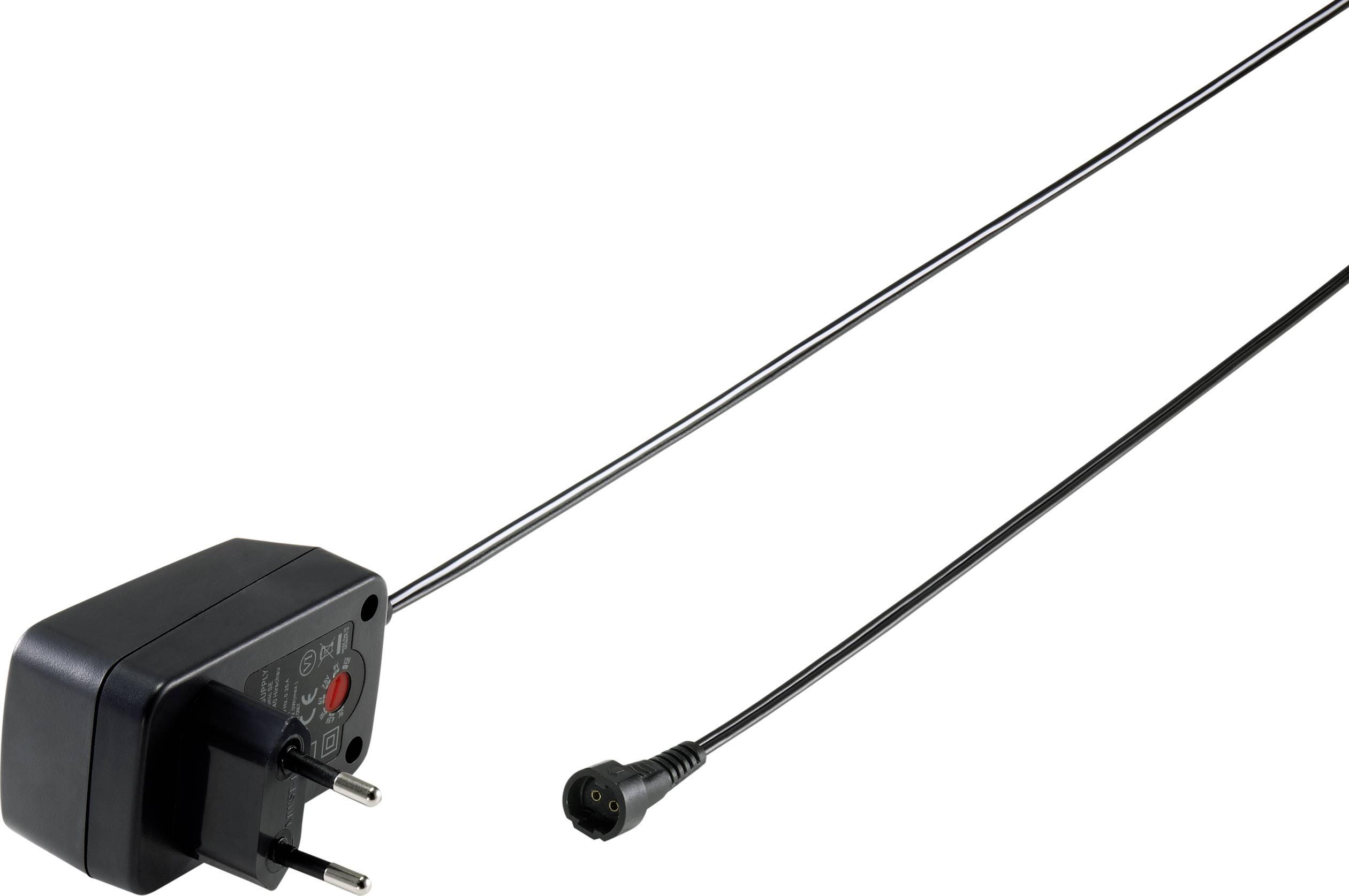 VOLTCRAFT VC-11258690 Steckernetzteil, einstellbar 3 V/DC, 4.5 V/DC, 5 V/DC, 6 V/DC, 7.5 V/DC, 9 V/DC, 12 V/DC 1A 12W