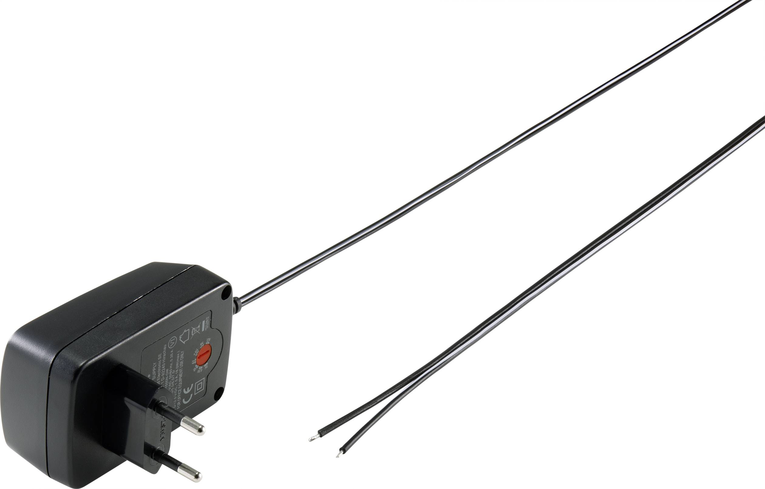 VOLTCRAFT VC-11258695 Steckernetzteil, einstellbar 3 V/DC, 4.5 V/DC, 5 V/DC, 6 V/DC, 7.5 V/DC, 9 V/DC, 12 V/DC 1.5A 18W