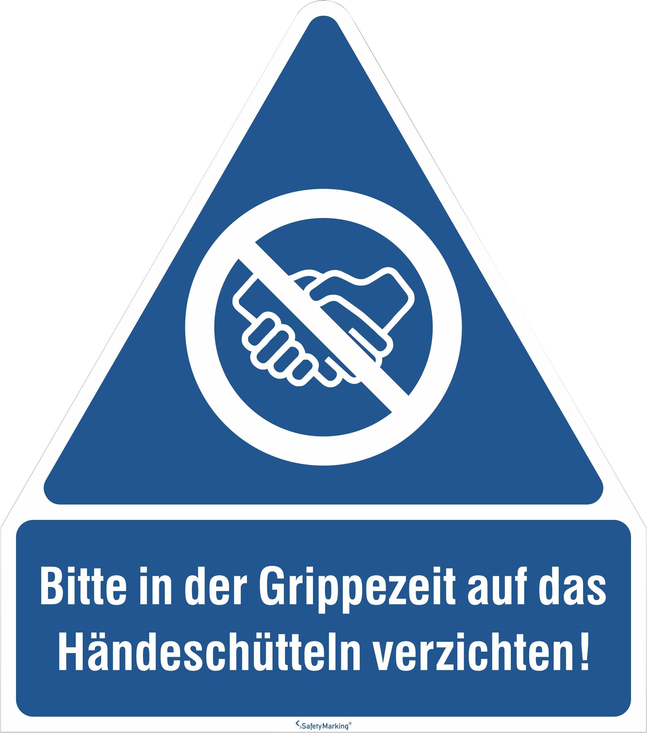 Gebotsschild Hygiene und Abstand Folie selbstklebend 1St.