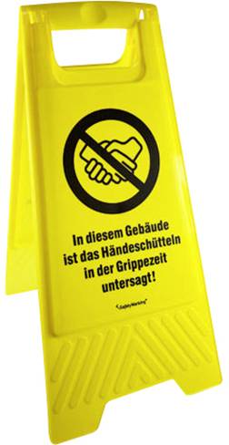 Active Workplace Händeschütteln untersagt! 90.9480_11 Warnaufsteller Hygiene und Abstand 1St.