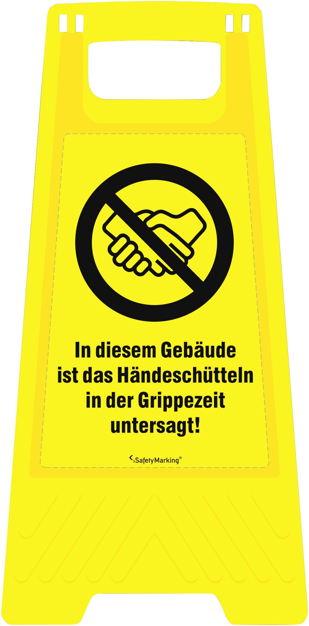 Active Workplace Händeschütteln untersagt! 90.9480_11 Warnaufsteller Hygiene und Abstand 1St.