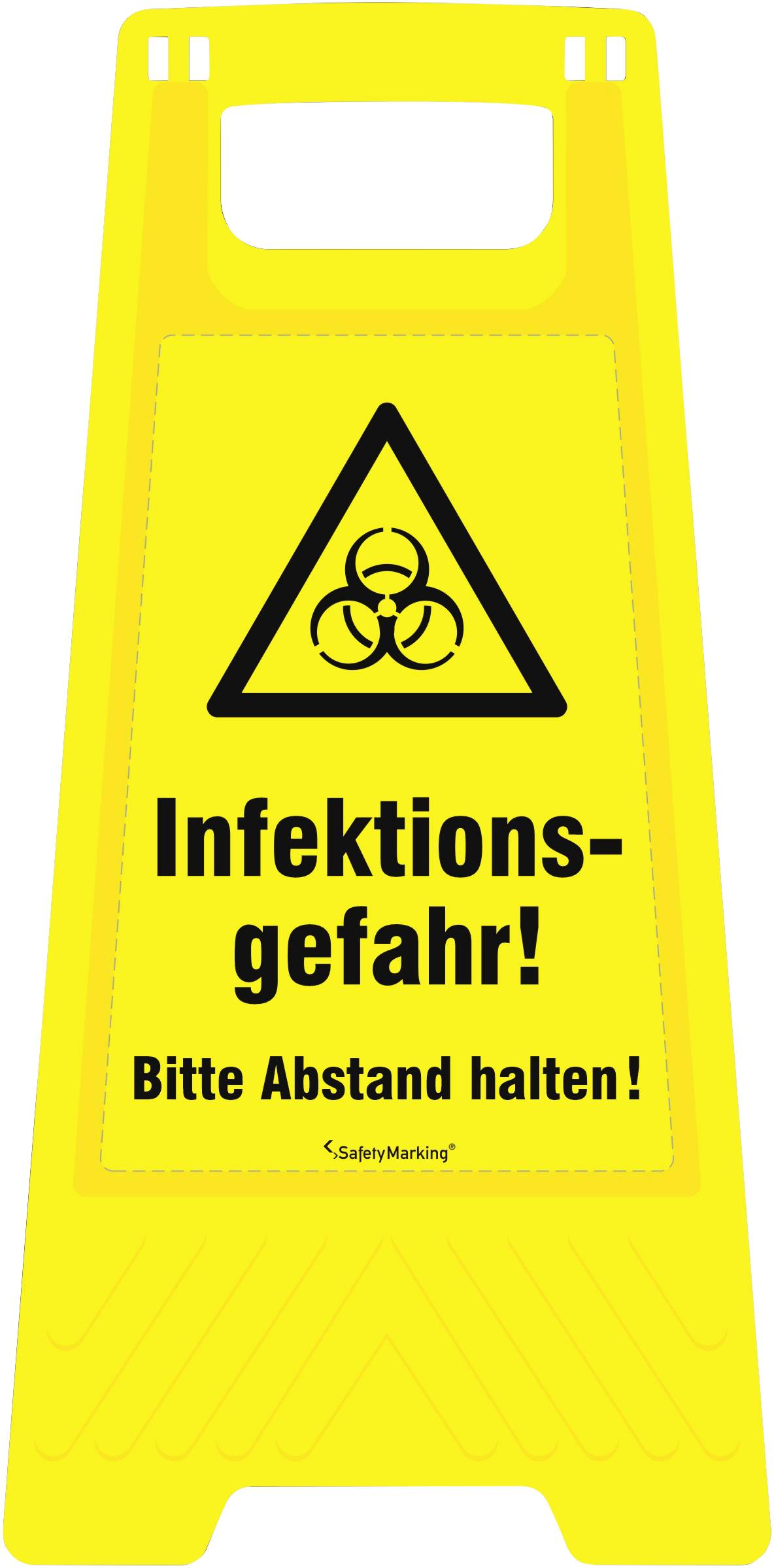 Active Workplace Infektionsgefahr! Bitte Abstand halten! 90.9480_13 Warnaufsteller Hygiene und Abstand 1St.
