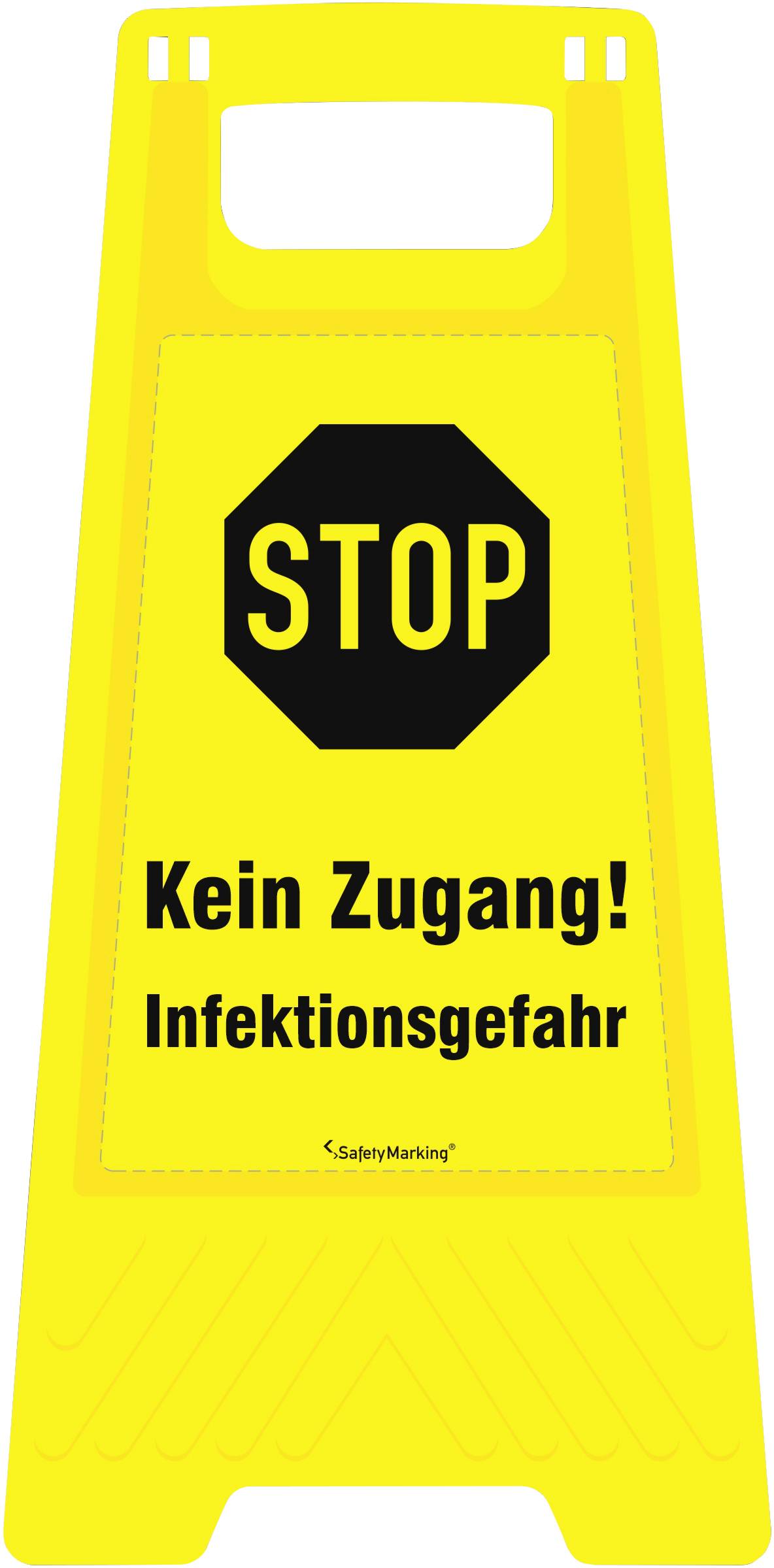 Active Workplace Kein Zugang! Infektionsgefahr! 90.9480_15 Warnaufsteller Hygiene und Abstand 1St.