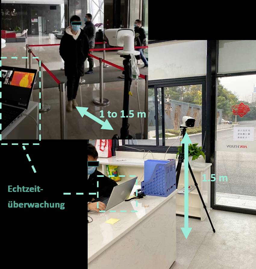 HIKVISION DS-2TP31B-3AUF Wärmebildkamera 30 bis 45 °C 160 x 120 Pixel Fieber-Screening