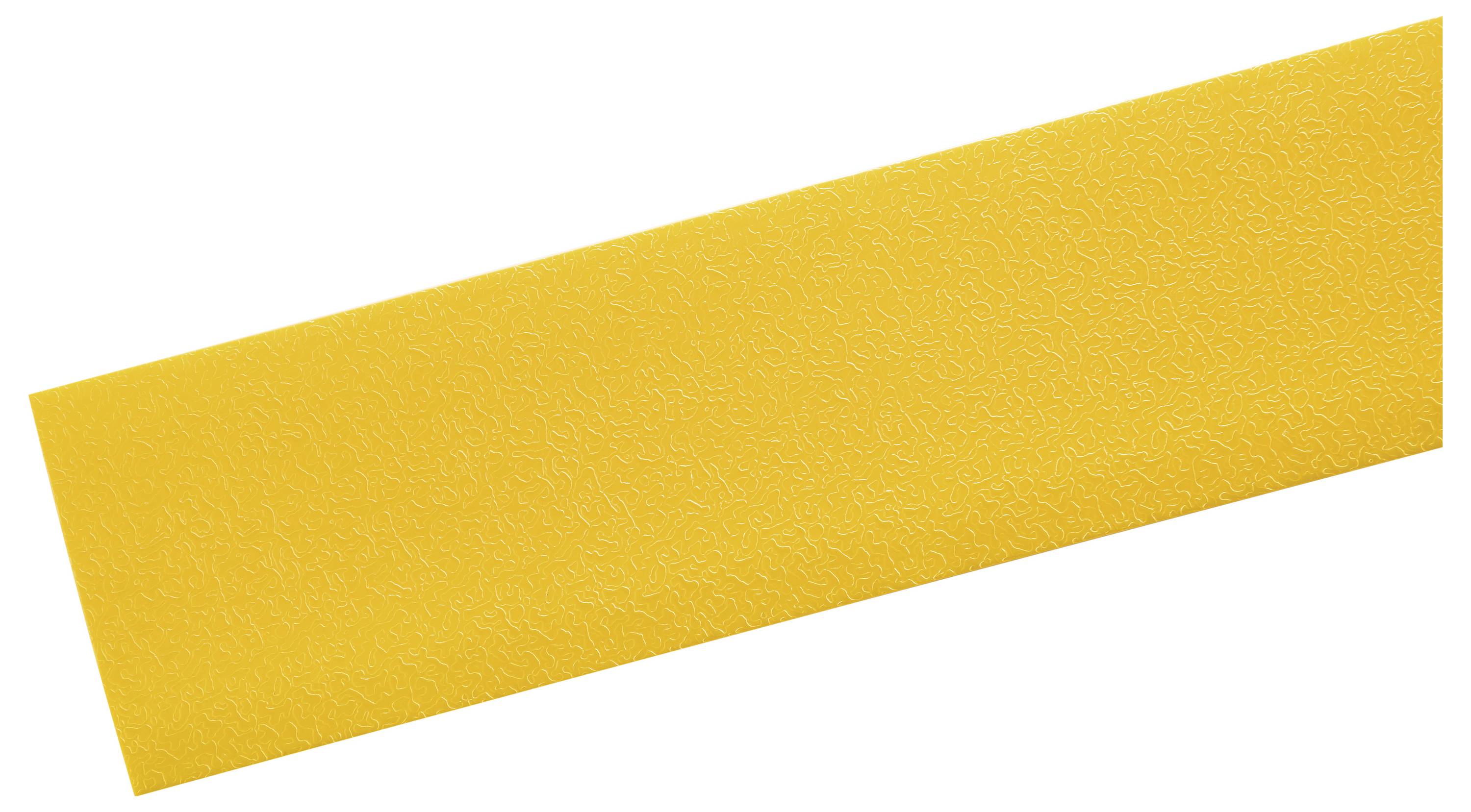 Ein gelbes Rechteck mit strukturierter Oberfläche, diagonal ausgerichtet.