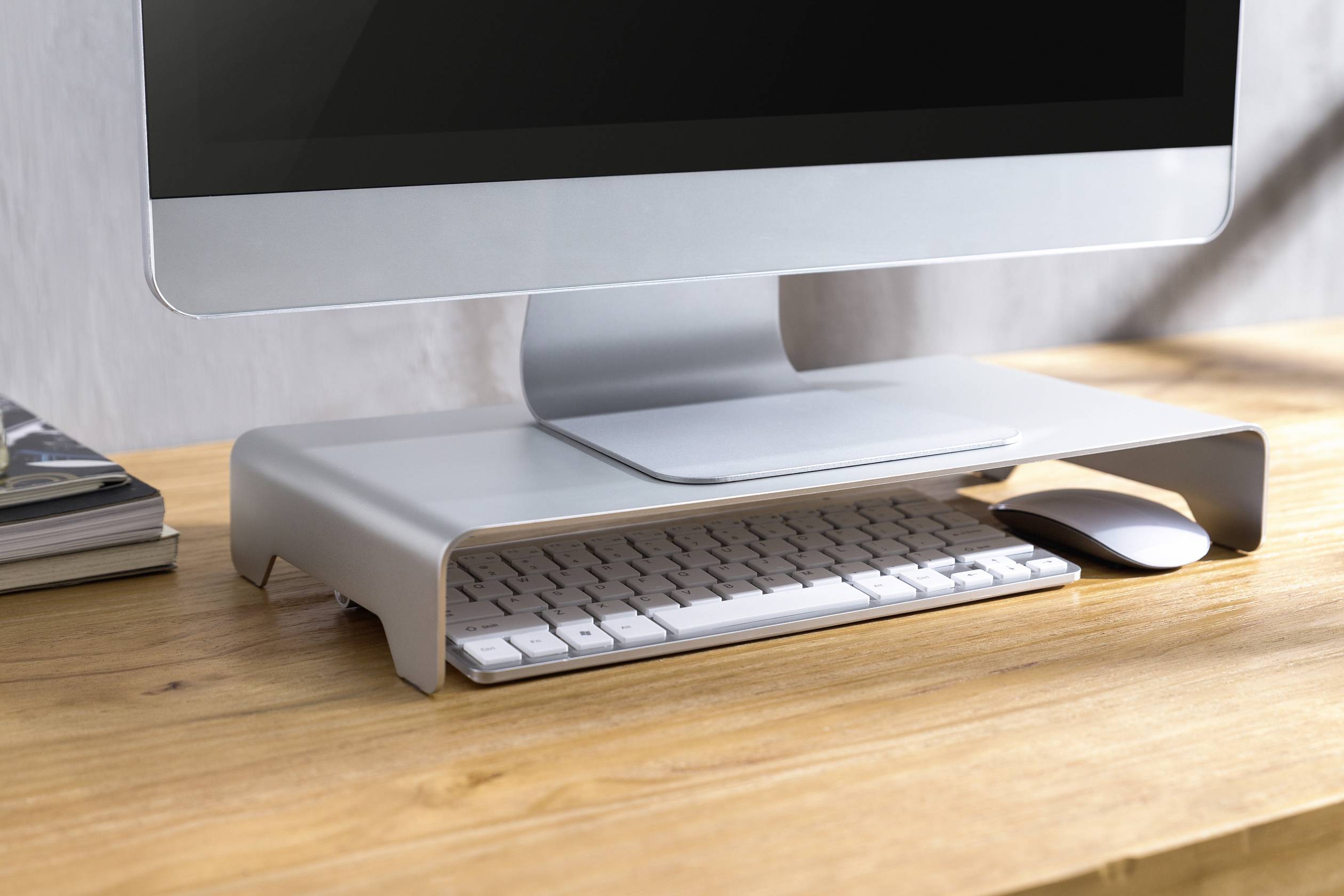 SpeaKa Professional SP-MR-300 Monitor-Erhöhung Höhen-Bereich: 63mm (max) Silber