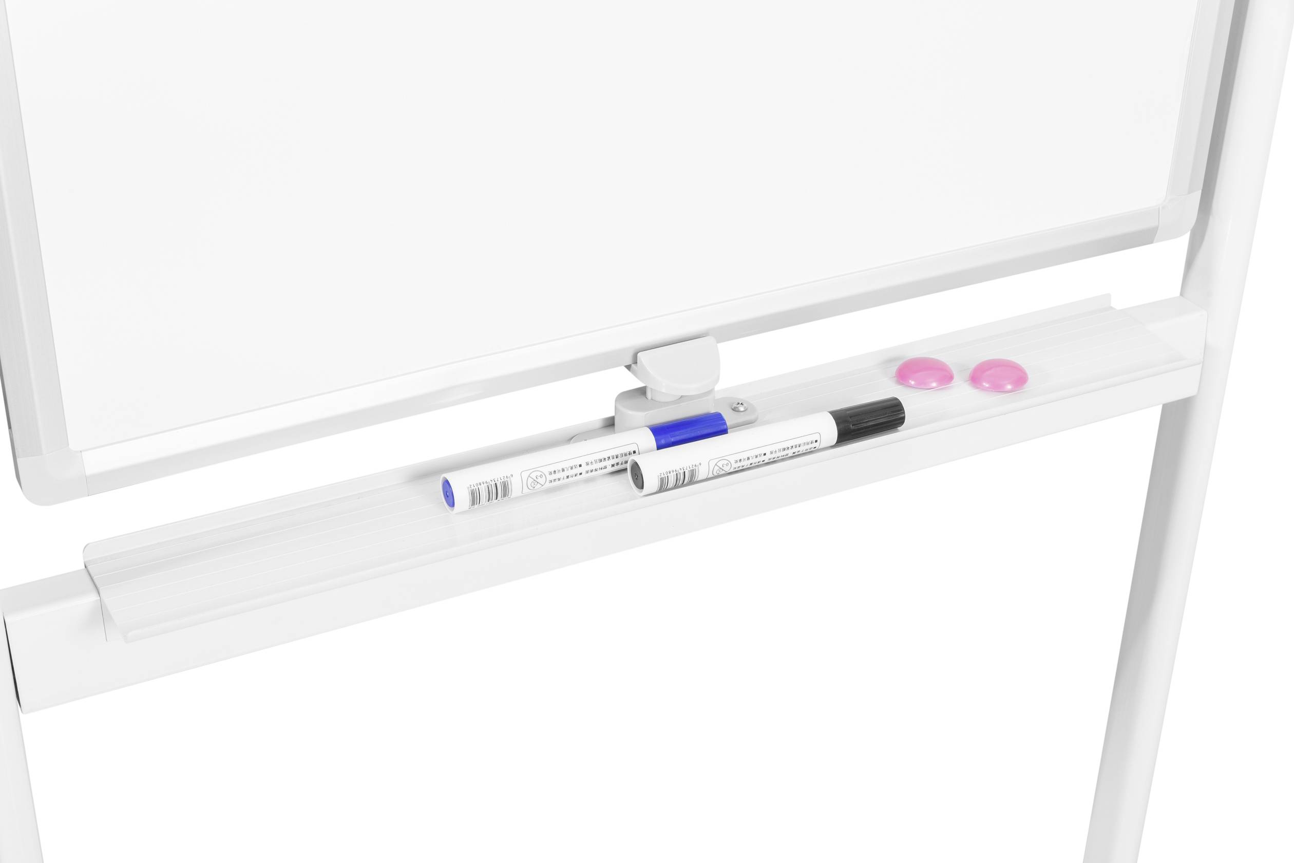 SpeaKa Professional Whiteboard SP-WB-309 (B x H) 600mm x 900mm Weiß Hochformat, Beide Seiten nutzbar, Inkl. Rollensatz, Inkl