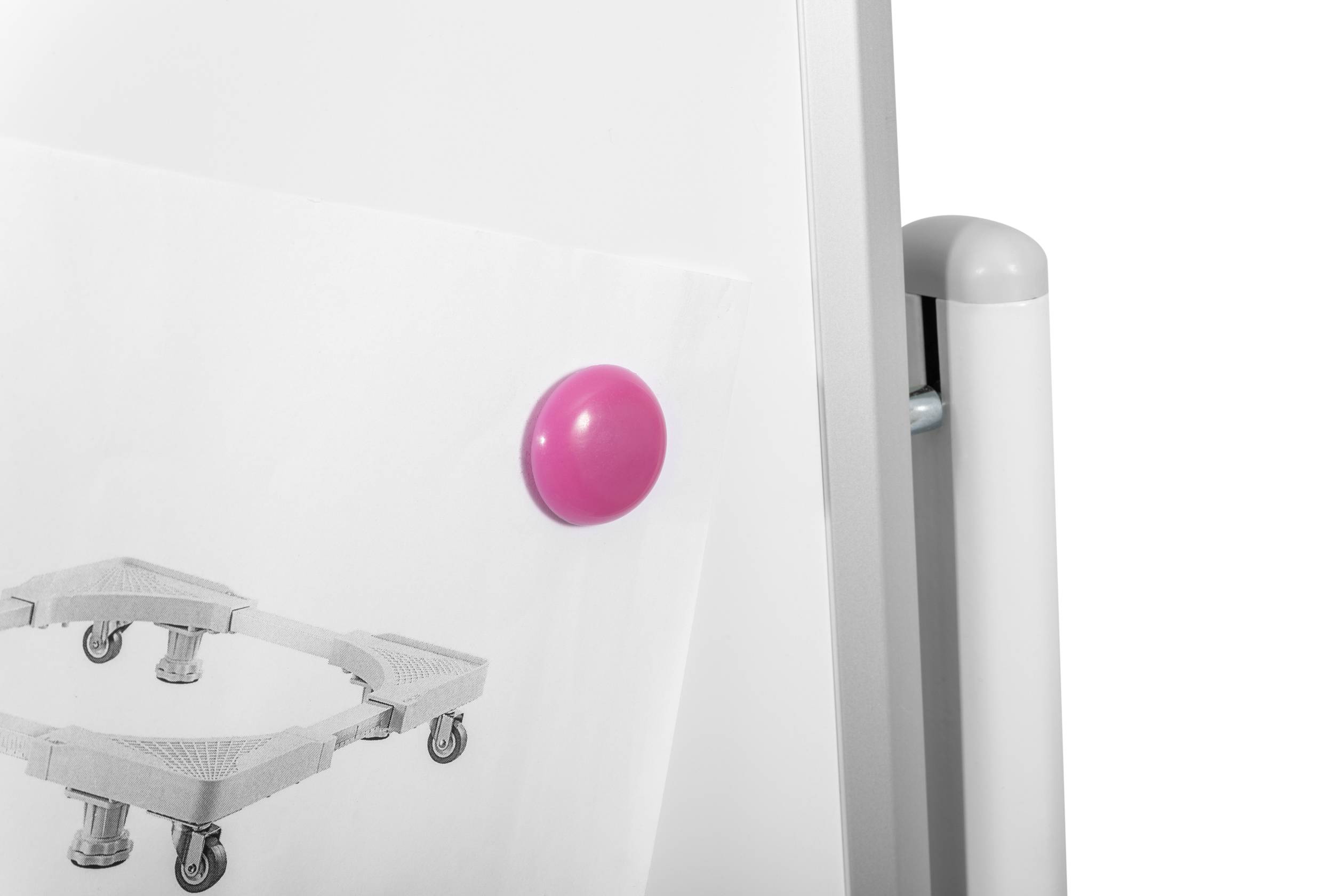 SpeaKa Professional Whiteboard SP-WB-309 (B x H) 600mm x 900mm Weiß Hochformat, Beide Seiten nutzbar, Inkl. Rollensatz, Inkl