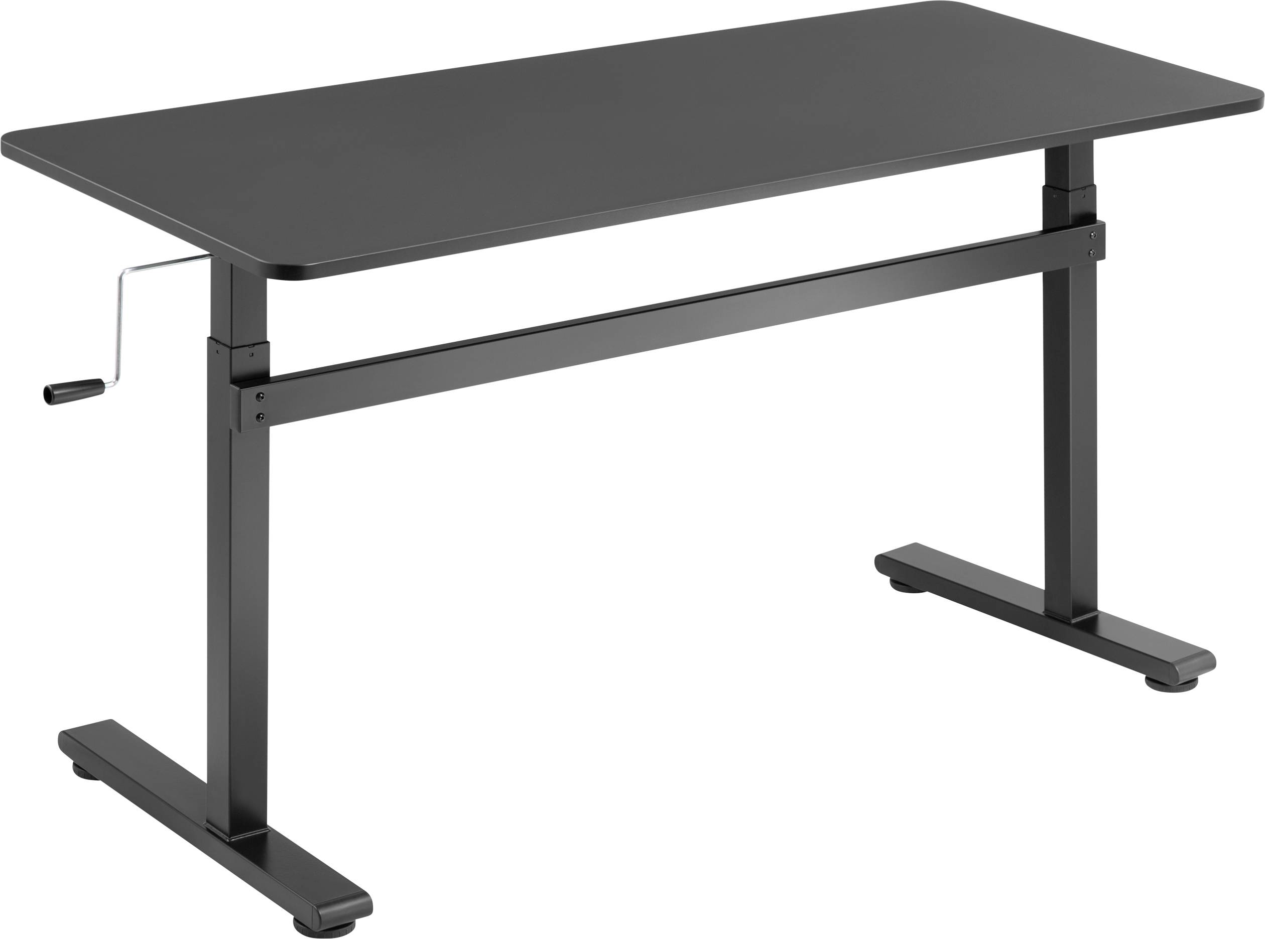 SpeaKa Professional Sitz-/Steh-Schreibtisch höhenverstellbar Höhen-Bereich: 700 bis 1170mm (B x T) 1400mm x 600mm Schwarz