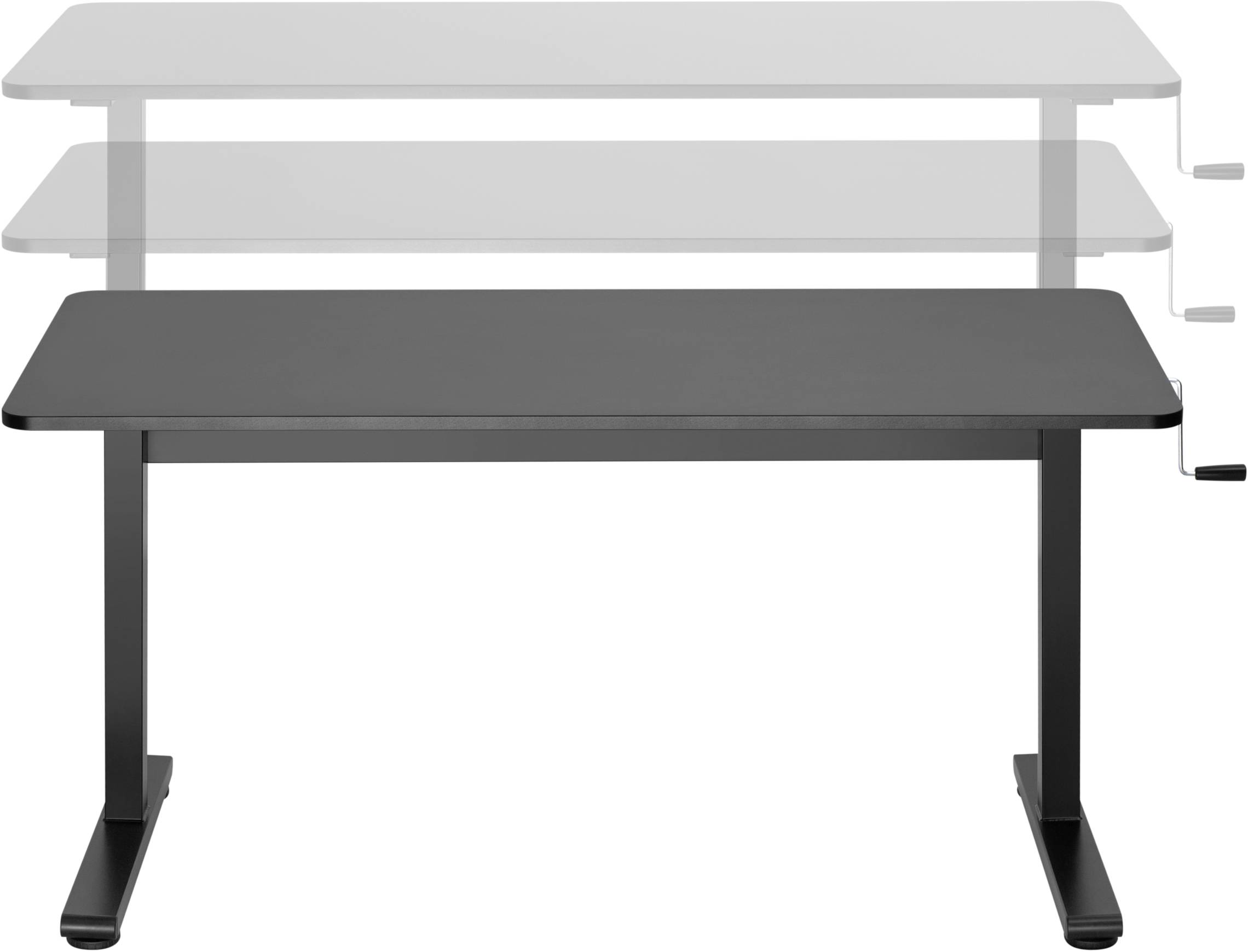 SpeaKa Professional Sitz-/Steh-Schreibtisch höhenverstellbar Höhen-Bereich: 700 bis 1170 mm (B x T) 1400 mm x 600 mm Schwarz SP-9007520