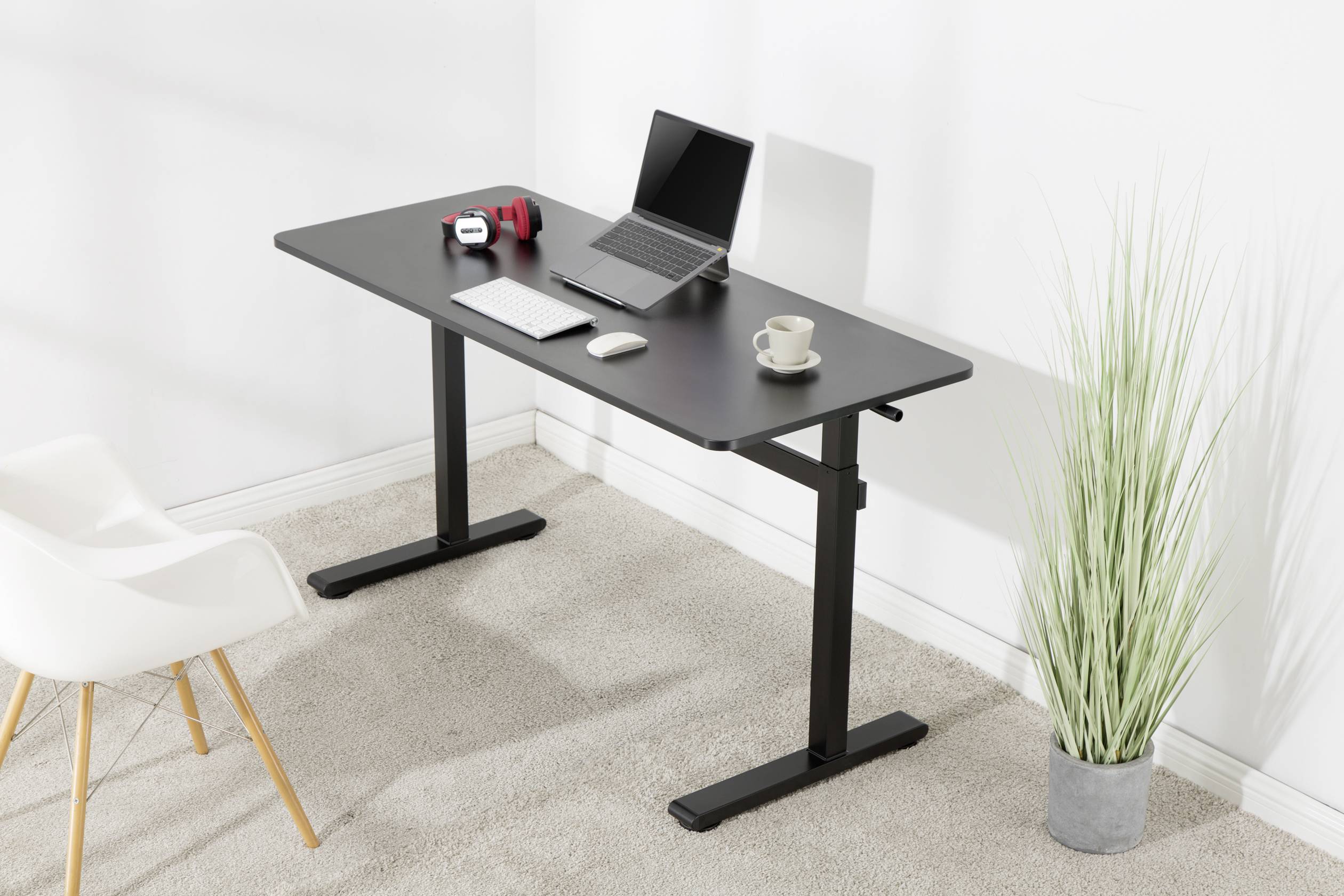 SpeaKa Professional Sitz-/Steh-Schreibtisch höhenverstellbar Höhen-Bereich: 700 bis 1170 mm (B x T) 1400 mm x 600 mm Schwarz SP-9007520