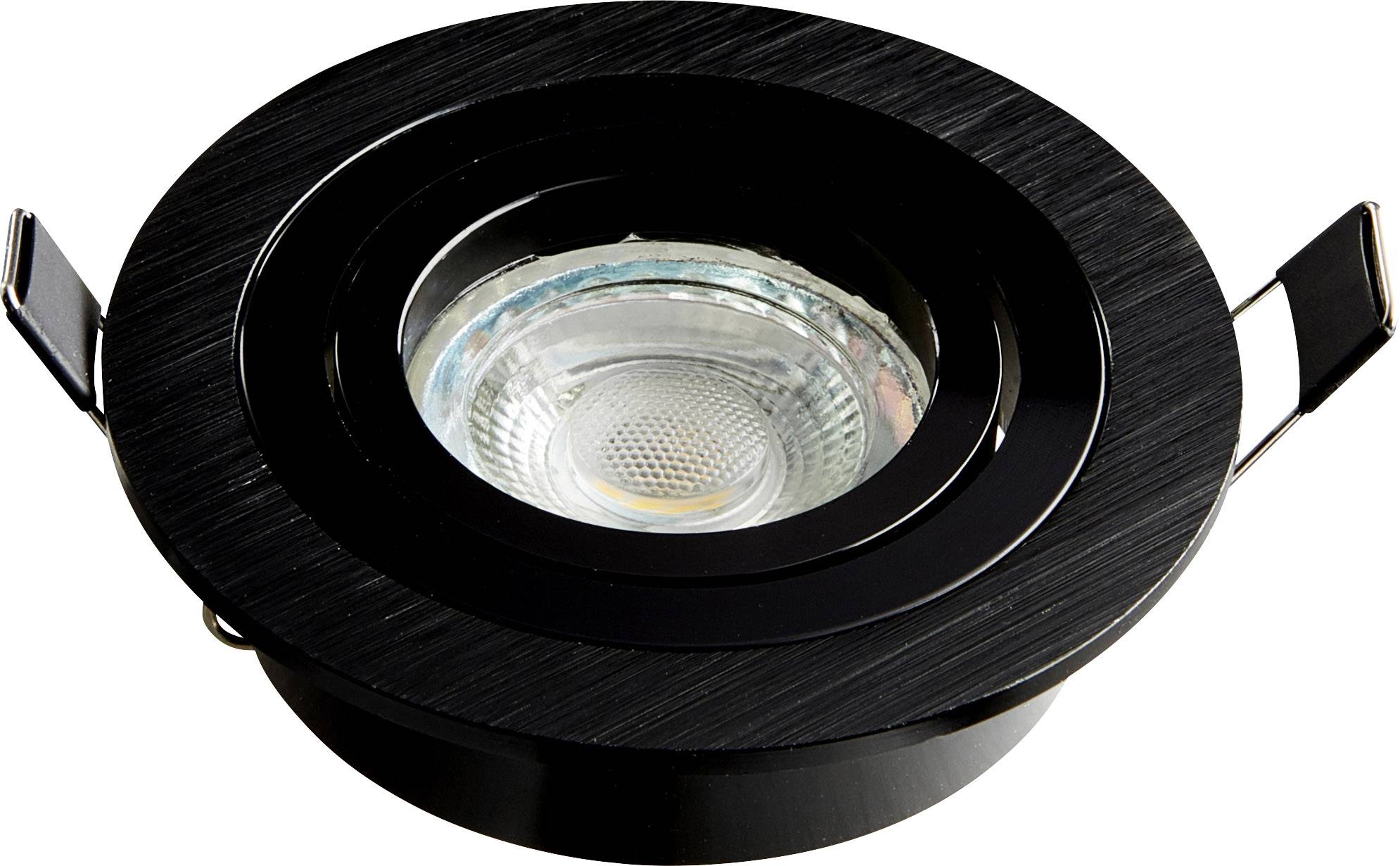 Heitronic 500595 DL7801 Einbauleuchte LED G5.3, GU10 8W Schwarz