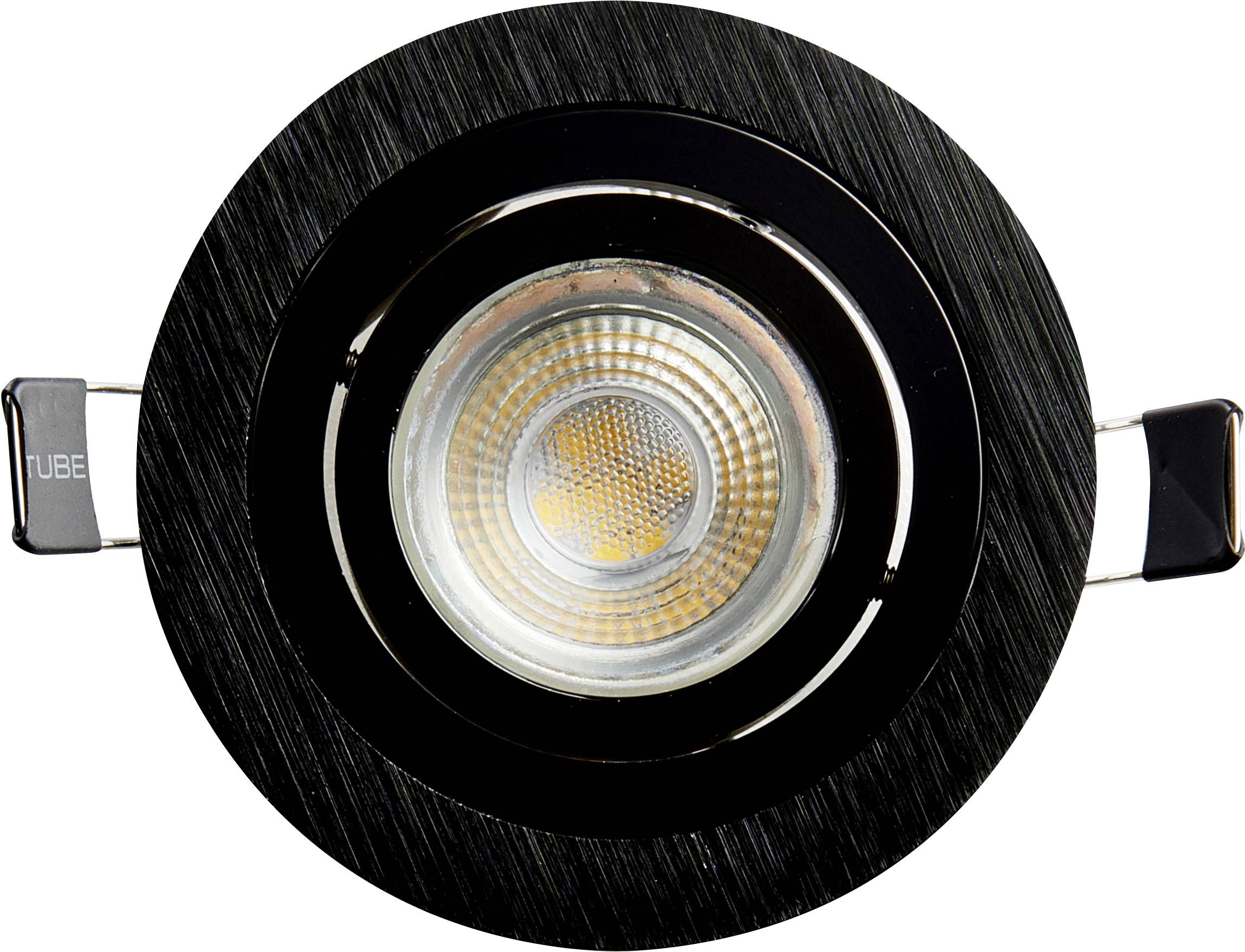 Heitronic 500595 DL7801 Einbauleuchte LED G5.3, GU10 8W Schwarz