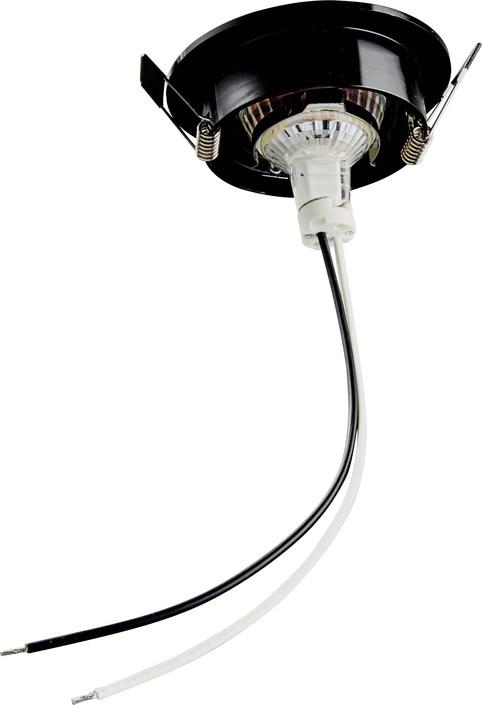 Heitronic 500595 DL7801 Einbauleuchte LED G5.3, GU10 8W Schwarz