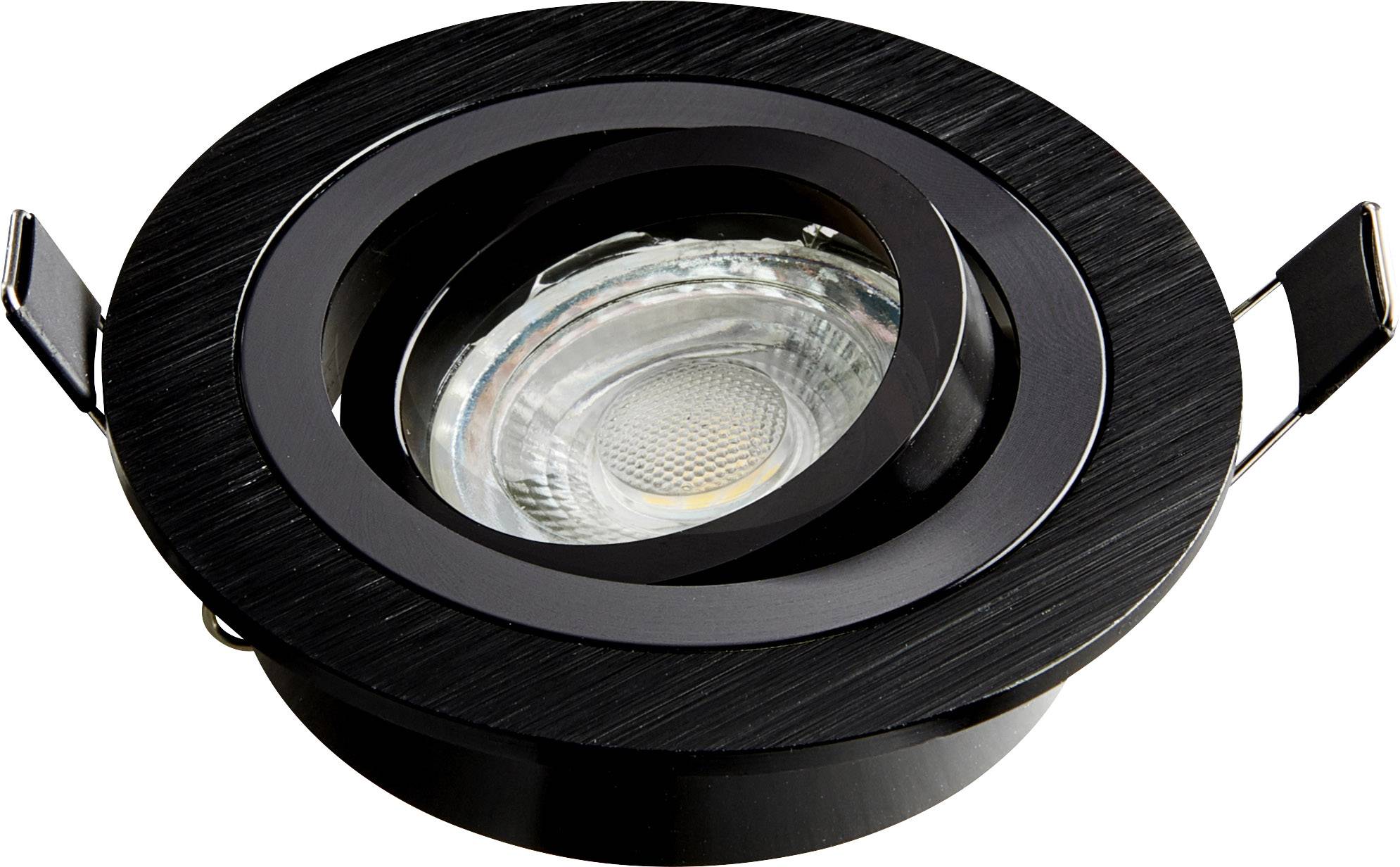 Heitronic 500595 DL7801 Einbauleuchte LED G5.3, GU10 8W Schwarz