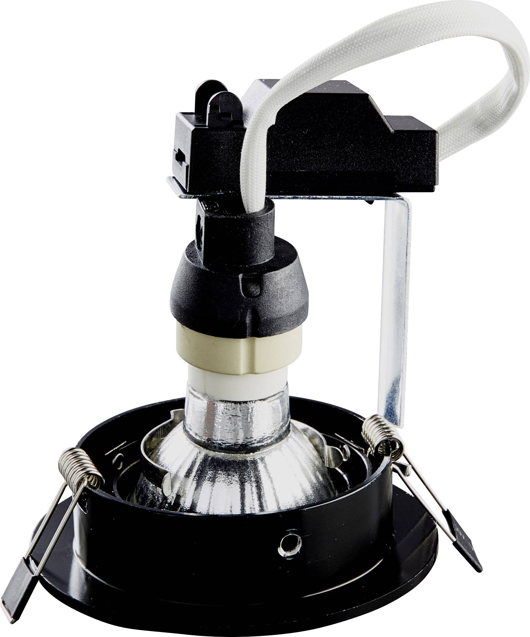 Heitronic 500595 DL7801 Einbauleuchte LED G5.3, GU10 8W Schwarz