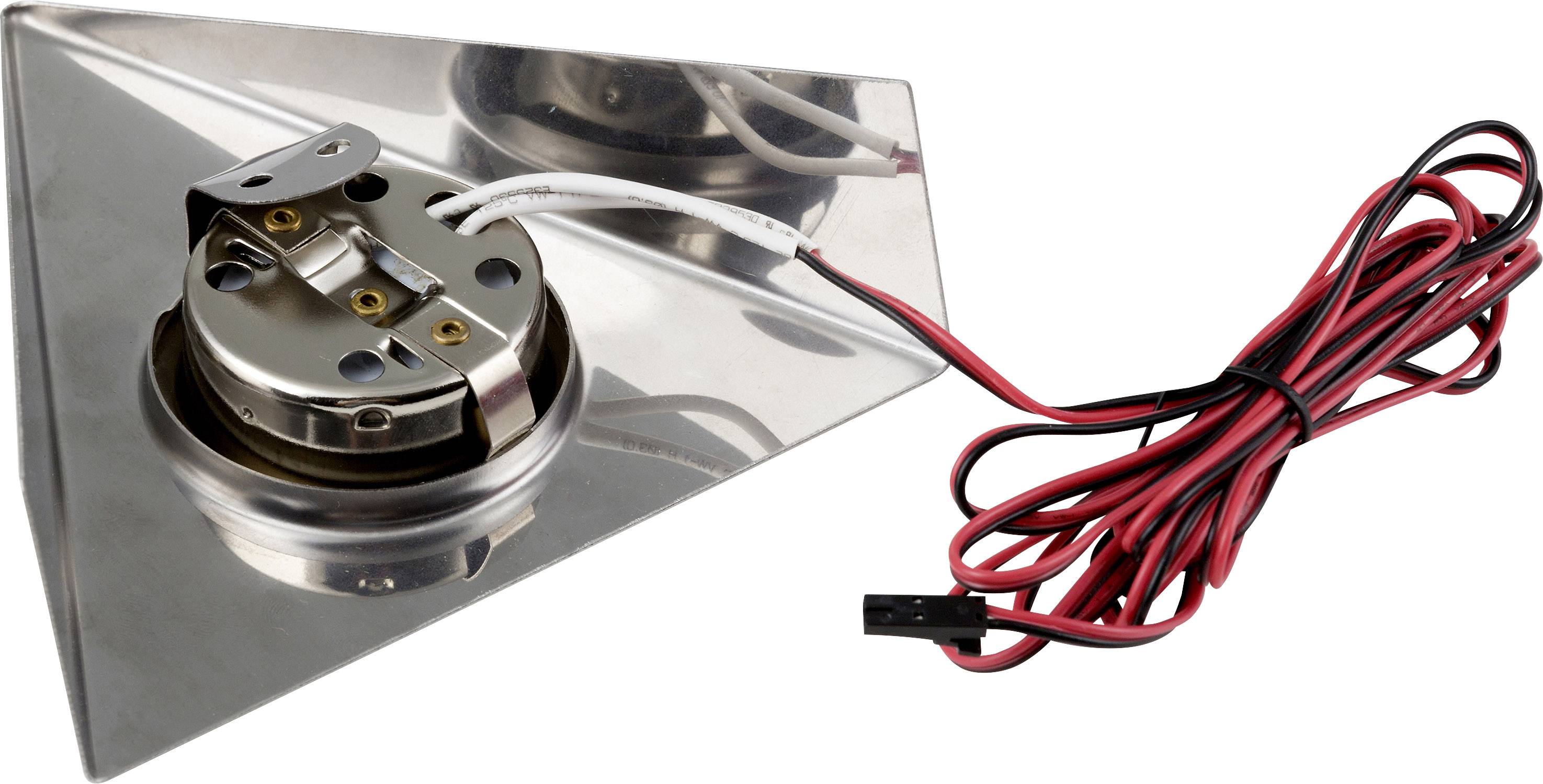 Heitronic GENUA LED-Unterbauleuchte 3er Set LED LED fest eingebaut 6W Warmweiß Edelstahl