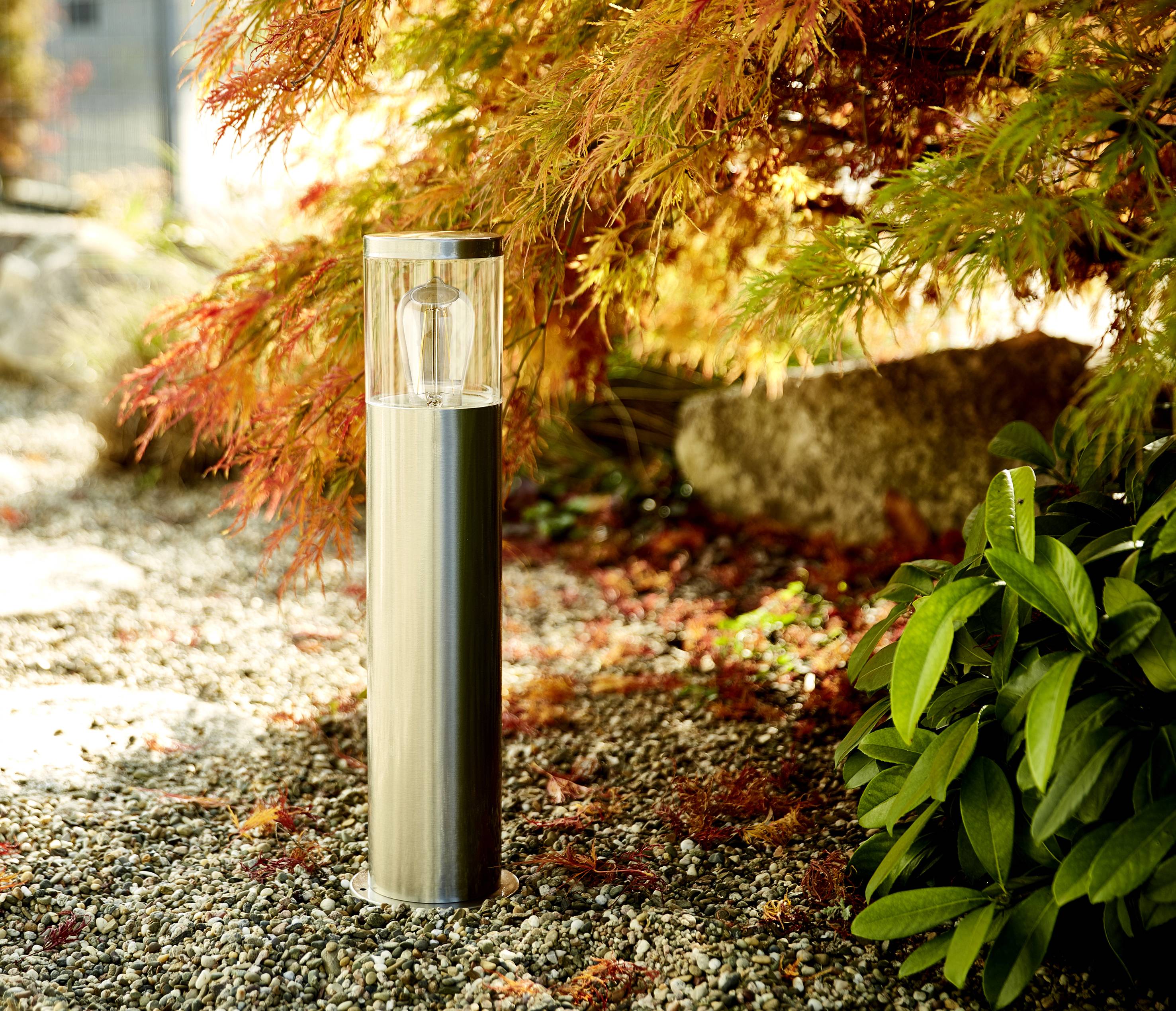 Heitronic 500682 NAXOS Außenstandleuchte LED E27 Edelstahl