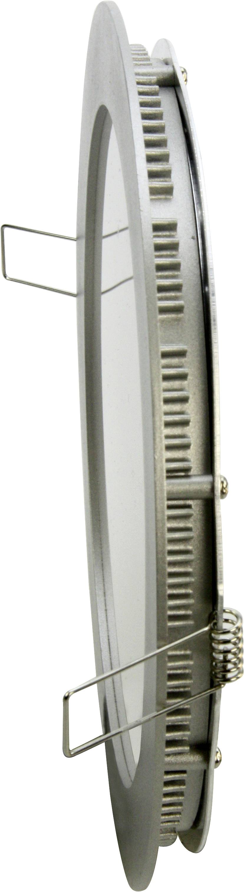 Seitliche Ansicht eines runden Metallrahmens mit Klemmen an der Seite, wahrscheinlich ein Spannringmantel für Kuchenformen.