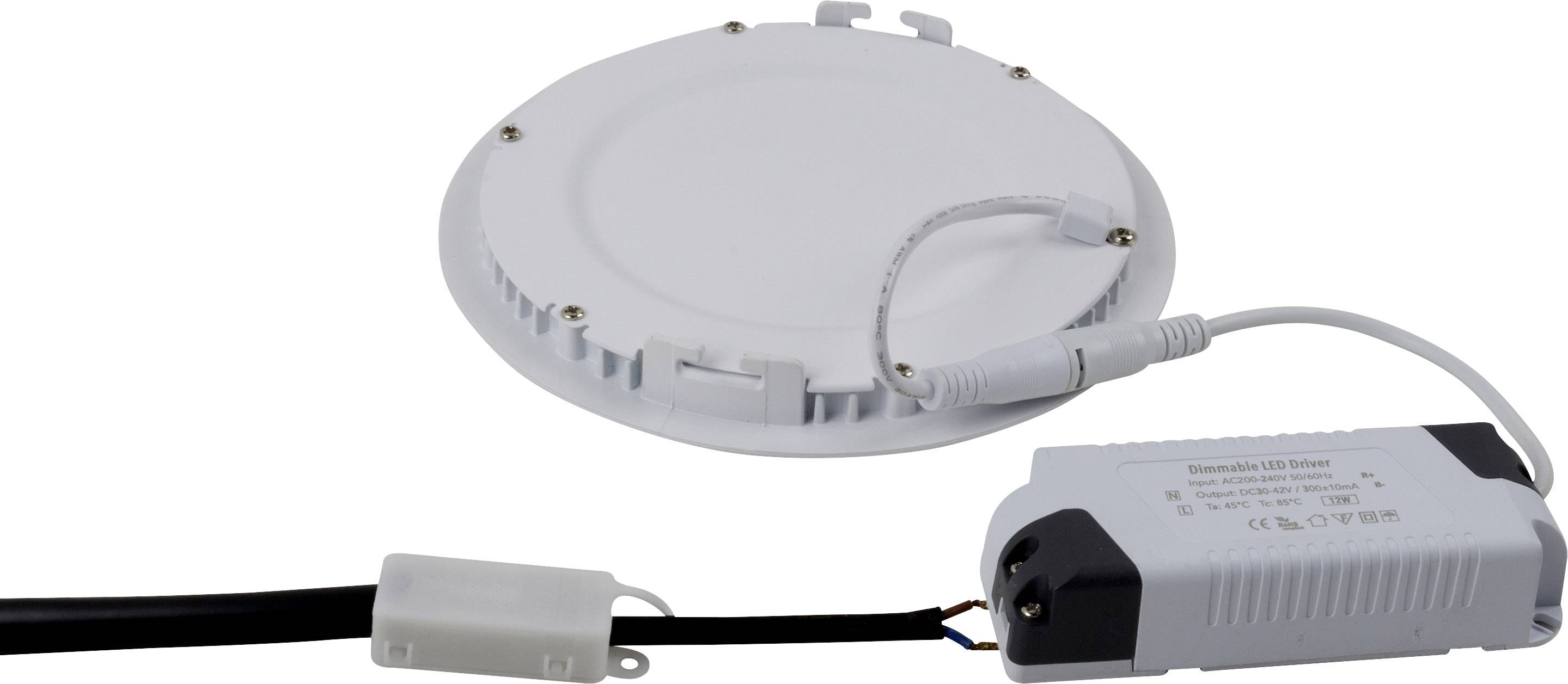 Heitronic 500159 LYON LED-Einbaupanel LED LED fest eingebaut 13 W Silber