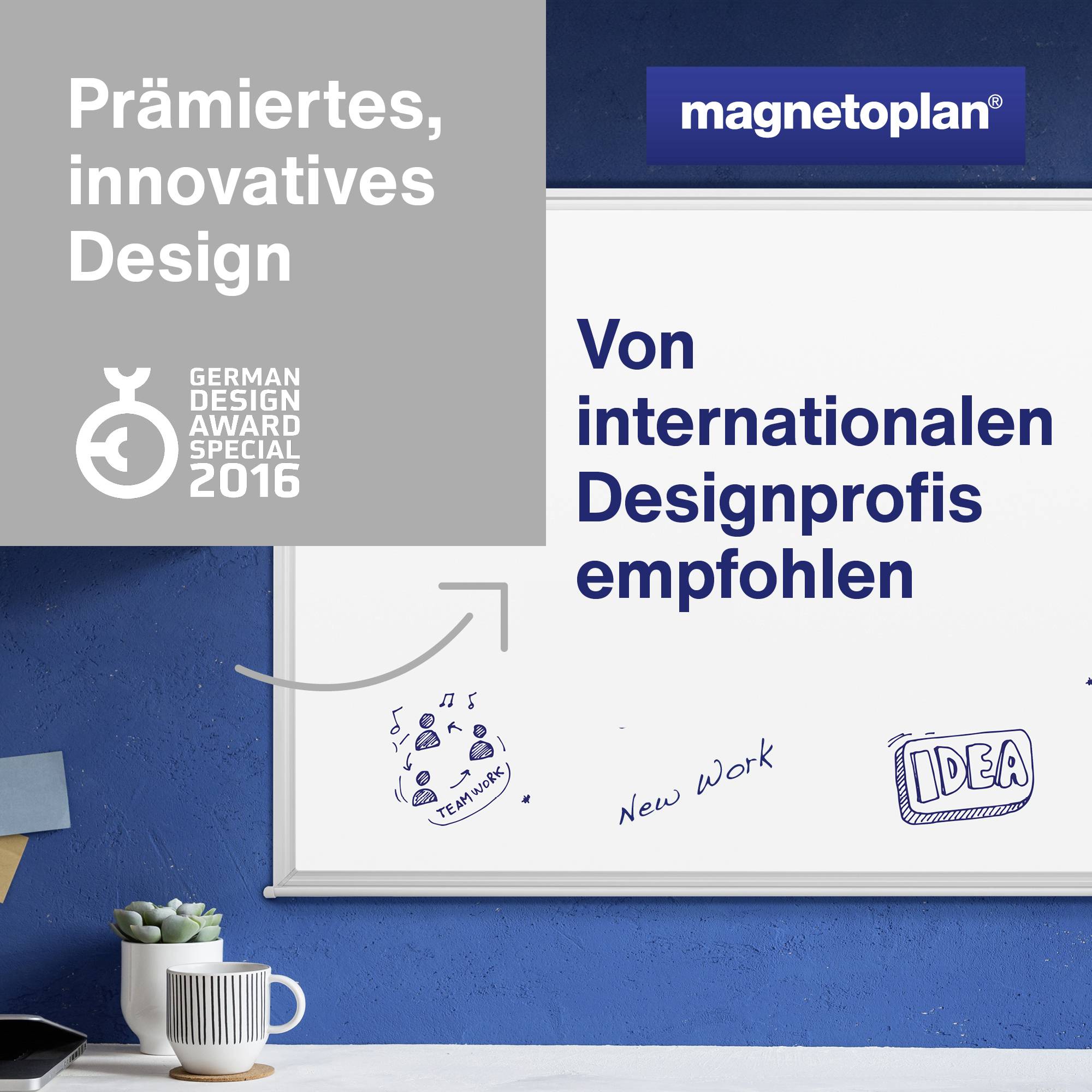 Von internationalen Designprofis empfohlen. Prämierte, innovative Designmarke, Gewinner des German Design Award Special 2016.