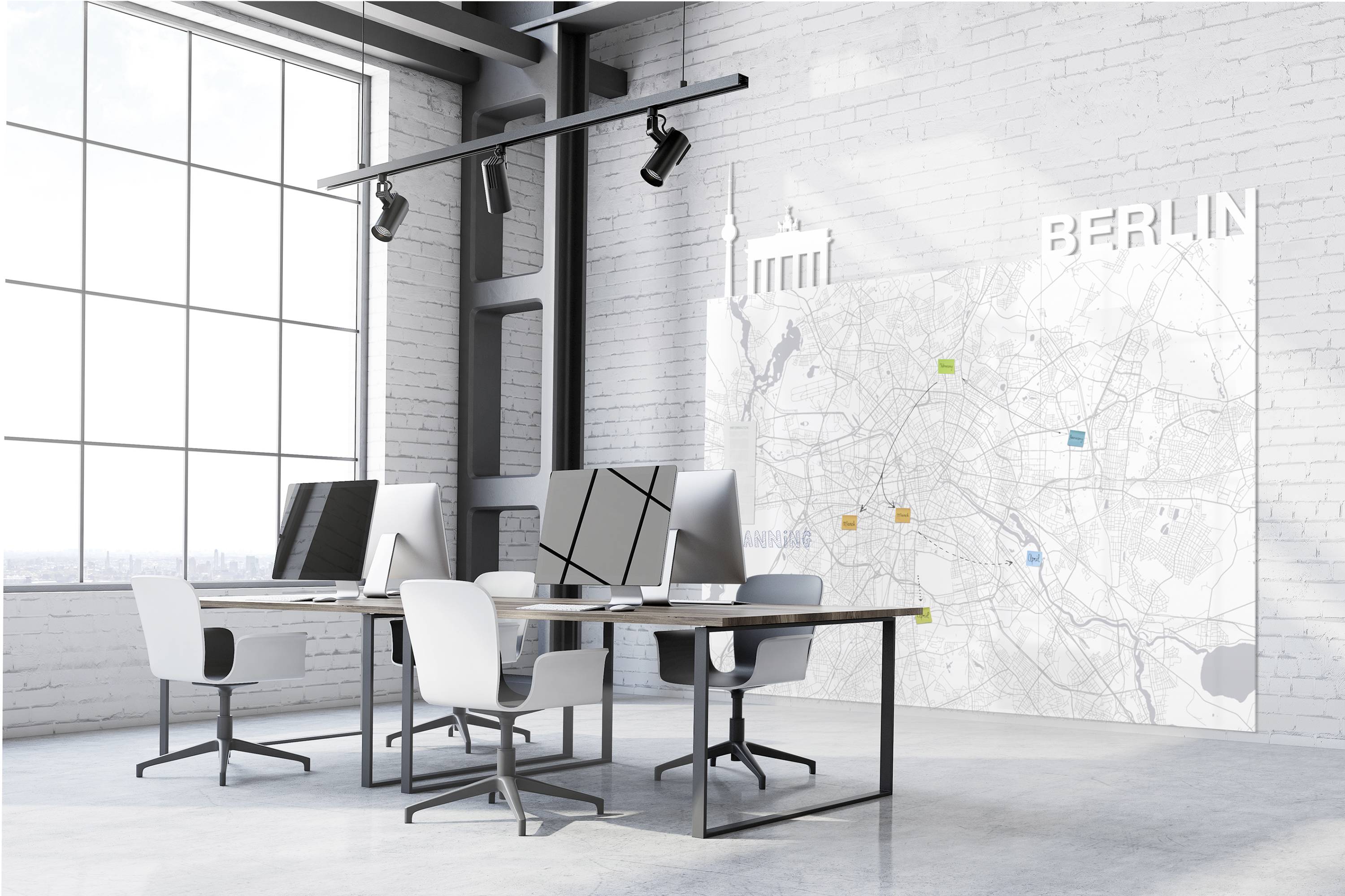 Magnetoplan Whiteboard Infinity Wall X (B x H) 980mm x 1980mm Weiß emailliert rahmenlos